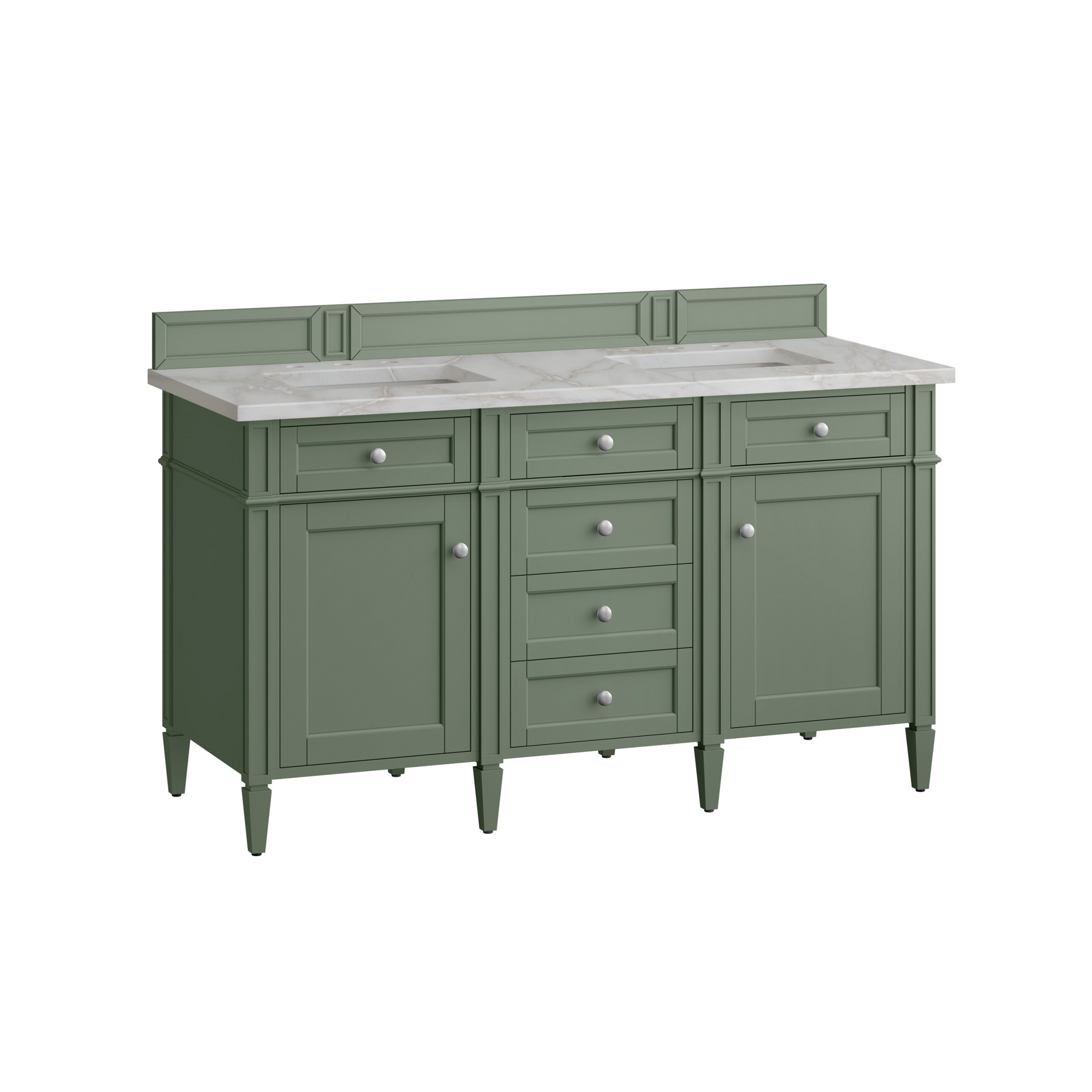 Smokey Celadon / Victorian Silver - 3 Faucet Holes