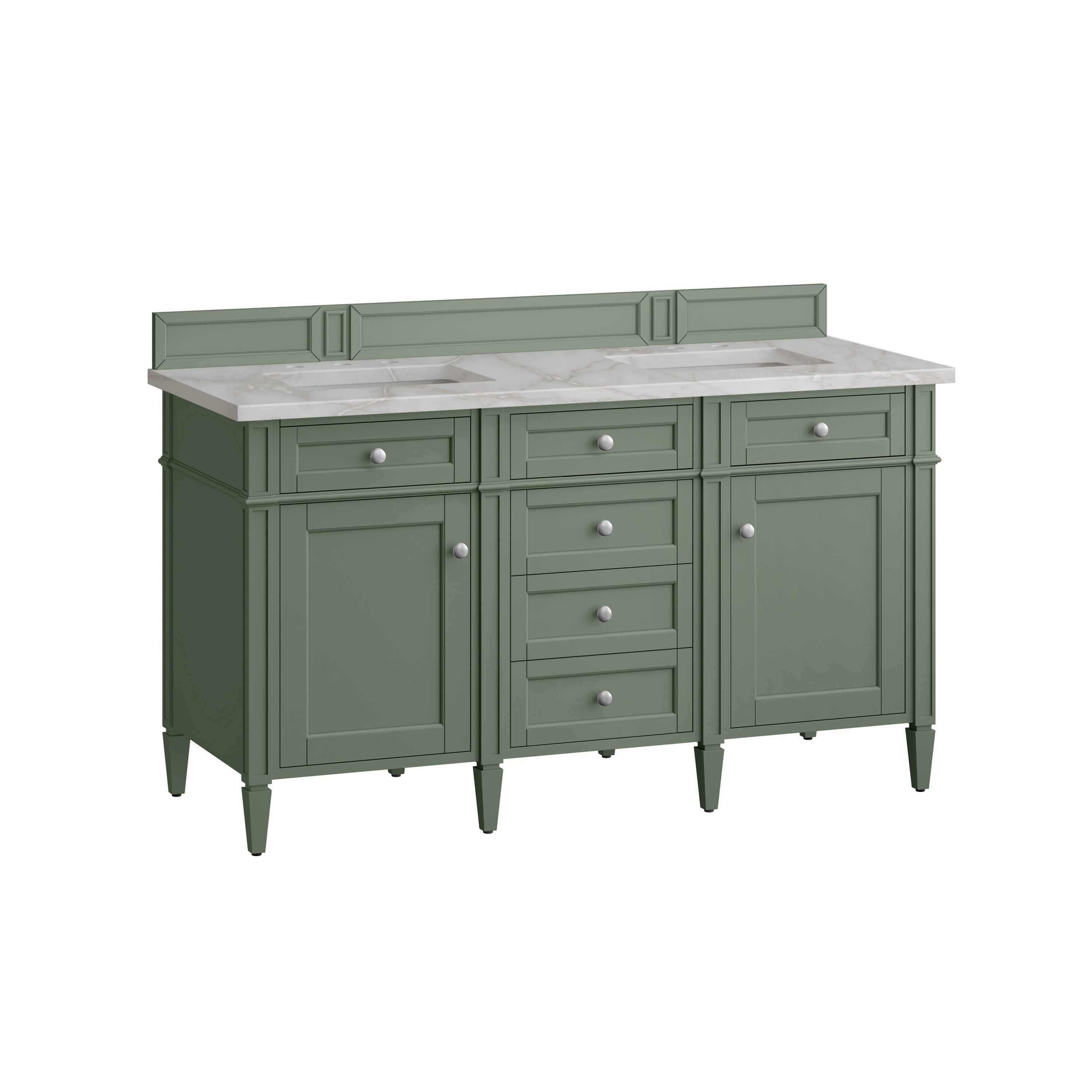 Smokey Celadon / Victorian Silver - 3 Faucet Holes