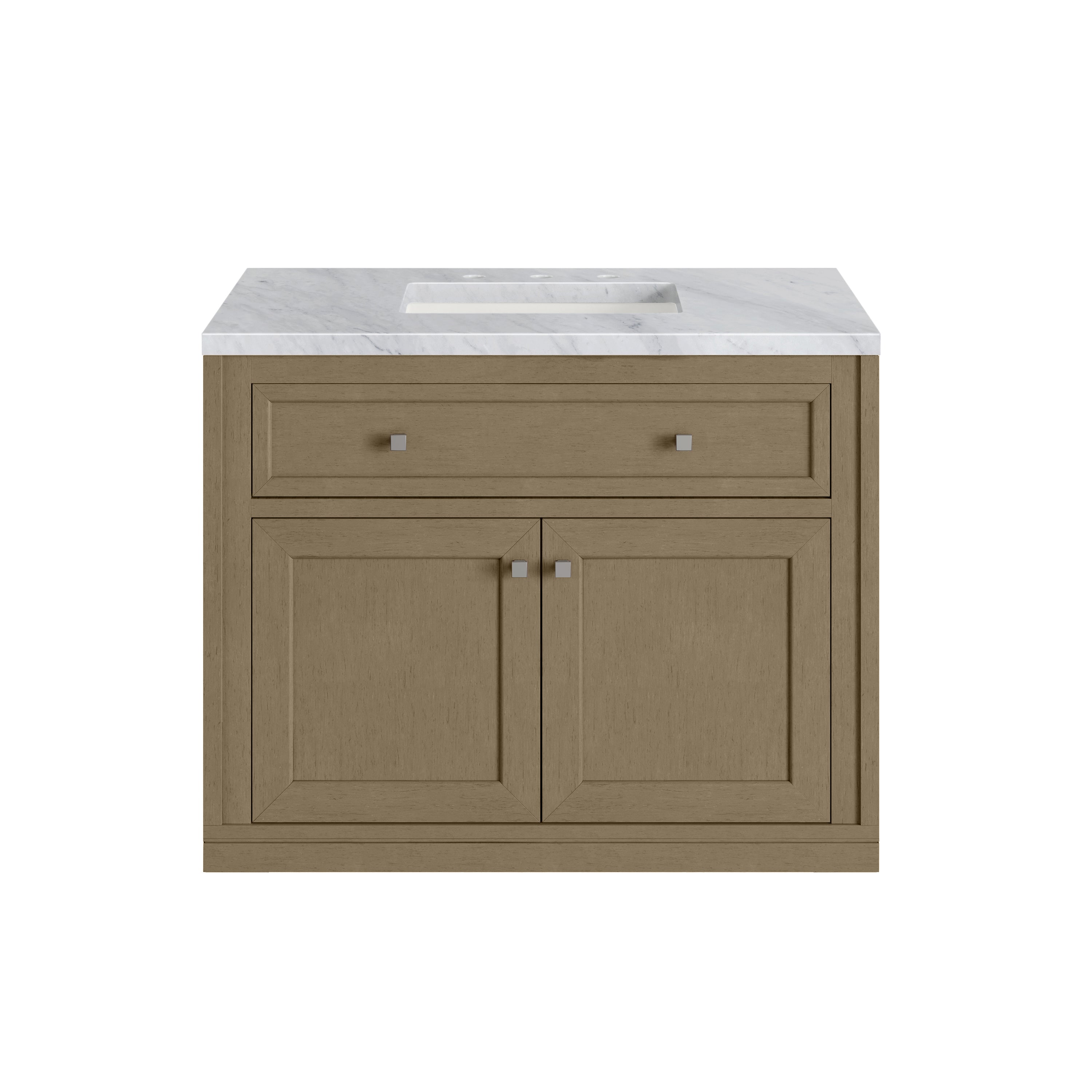 Walnut Whisper / Carrara White - 3 Faucet Holes