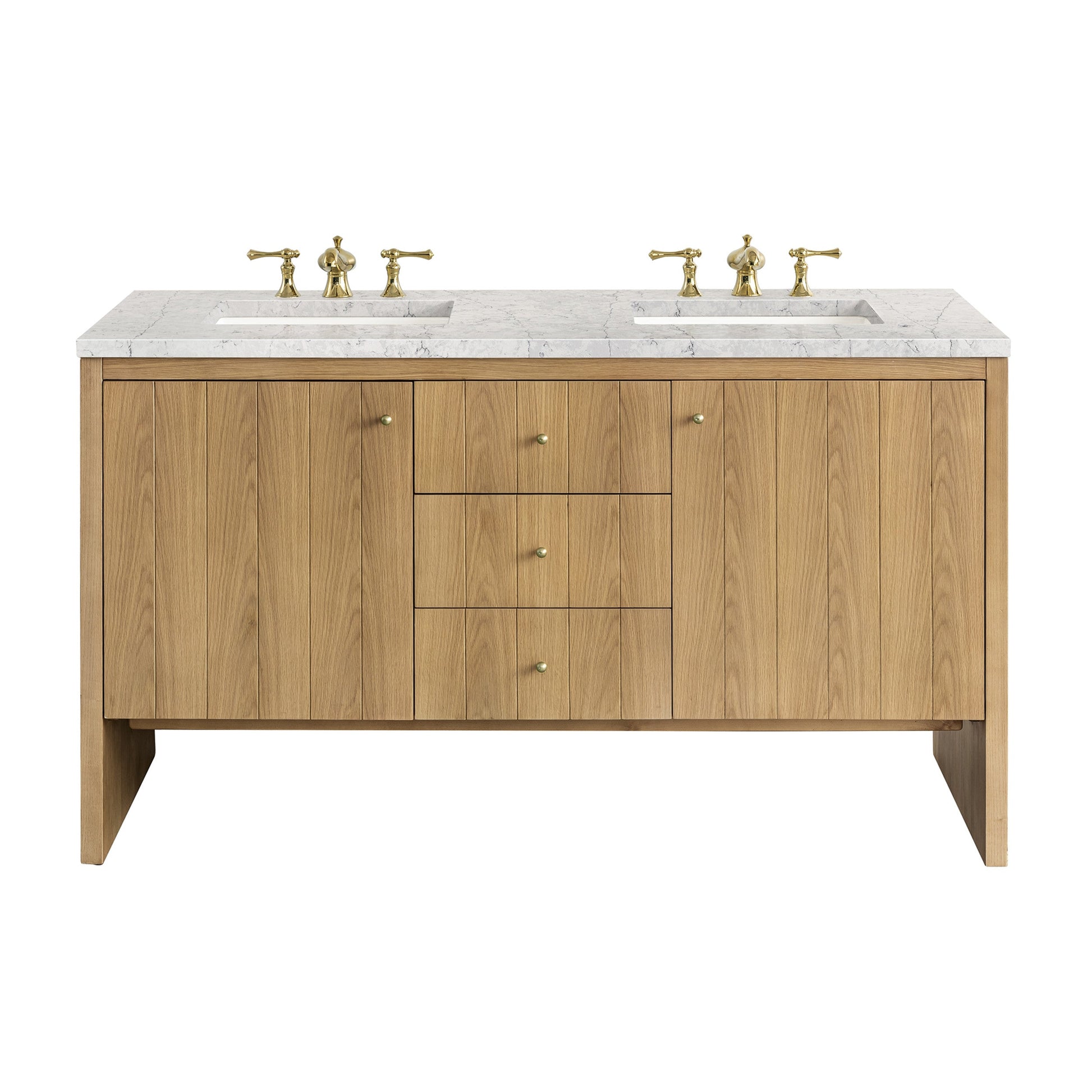 Light Natural Oak / Eternal Jasmine Pearl - 3 Faucet Holes