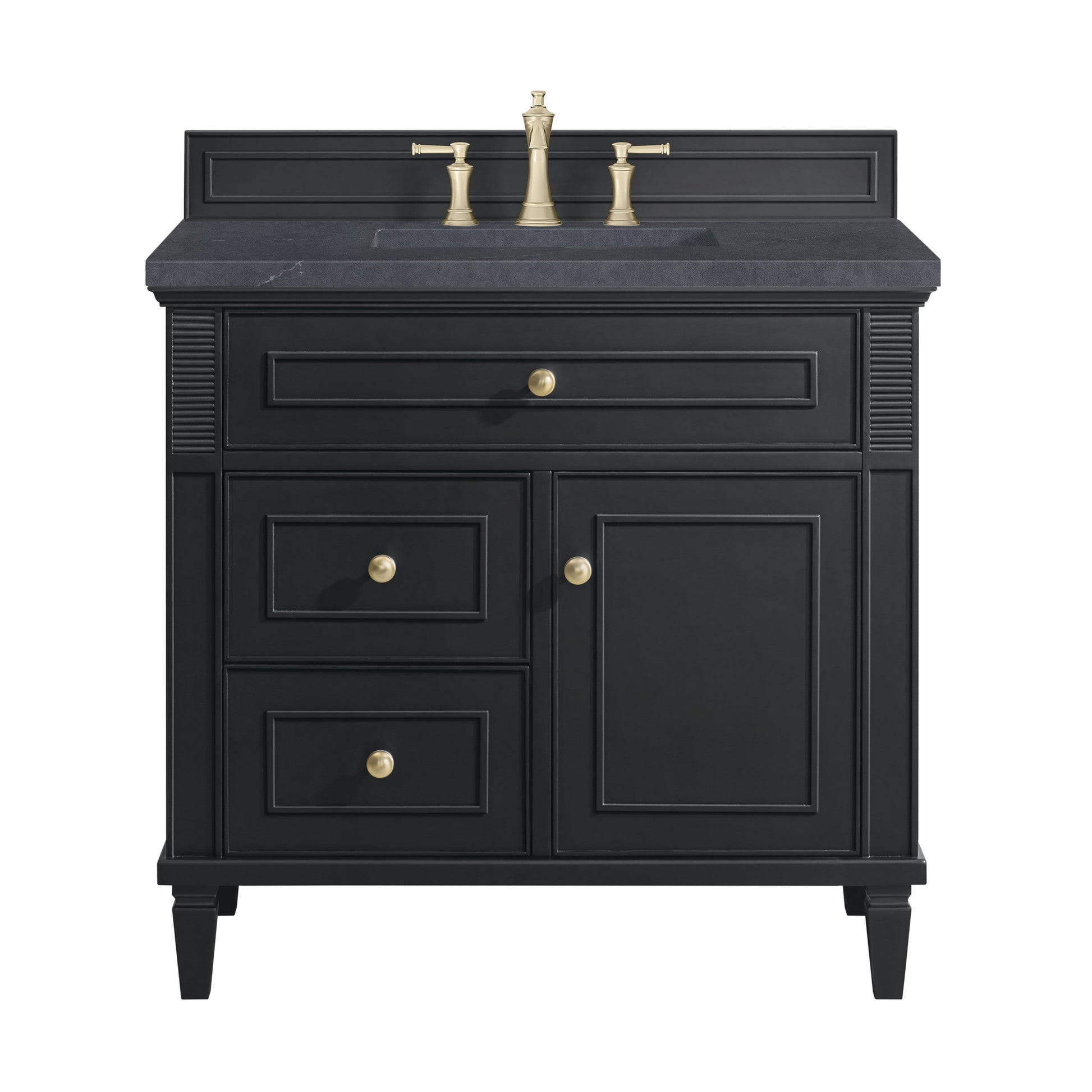 Black Onyx / Charcoal Soapstone - 3 Faucet Holes