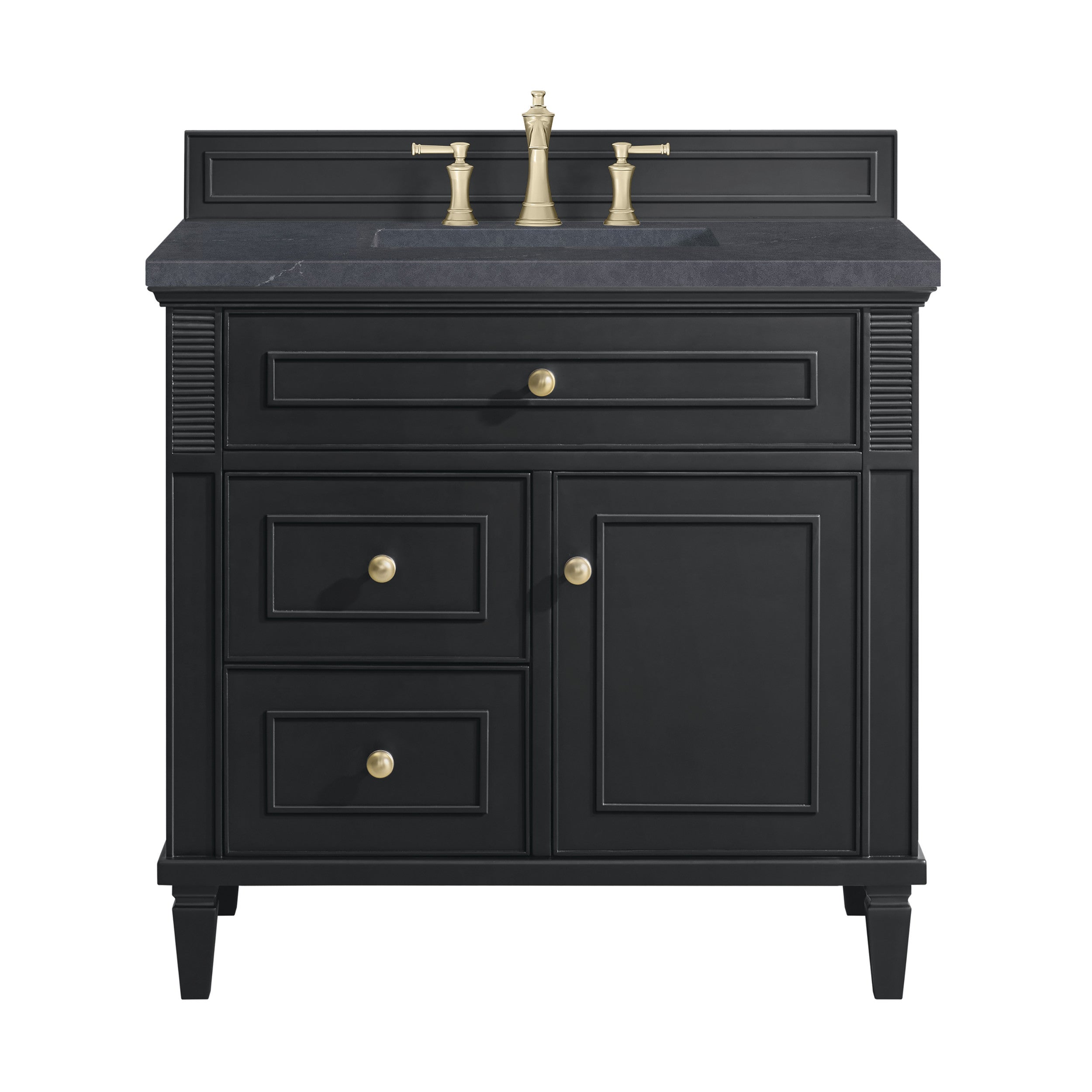 Black Onyx / Charcoal Soapstone - 3 Faucet Holes