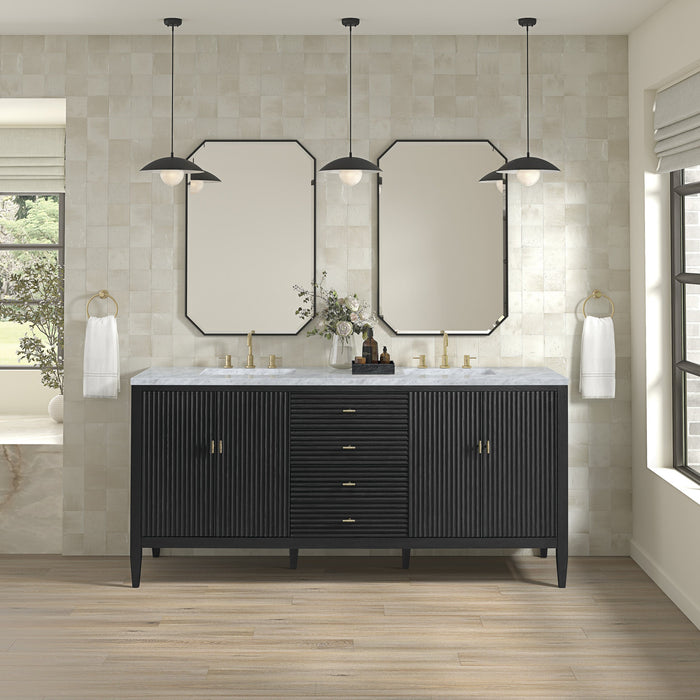 Carbon Oak / Carrara White - 3 Faucet Holes
