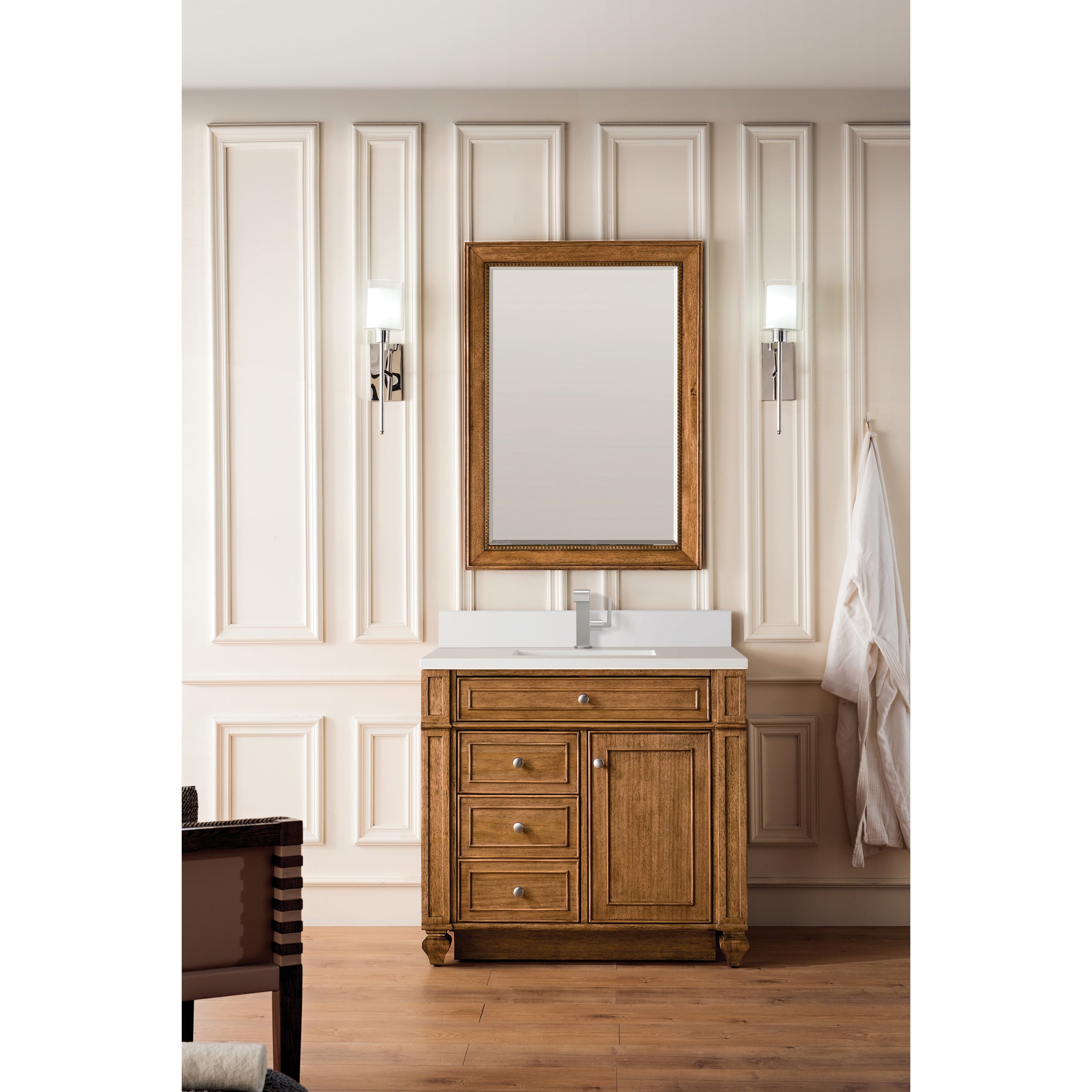 Saddle Brown / White Zeus - 1 Faucet Hole