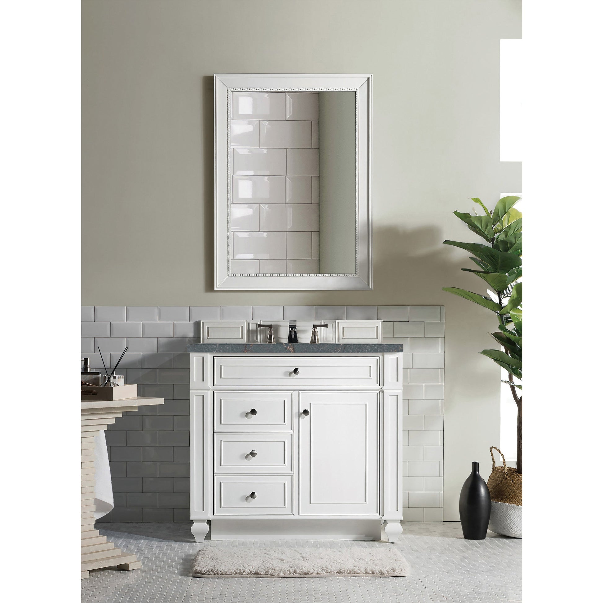 Bright White / Parisien Bleu - 3 Faucet Holes