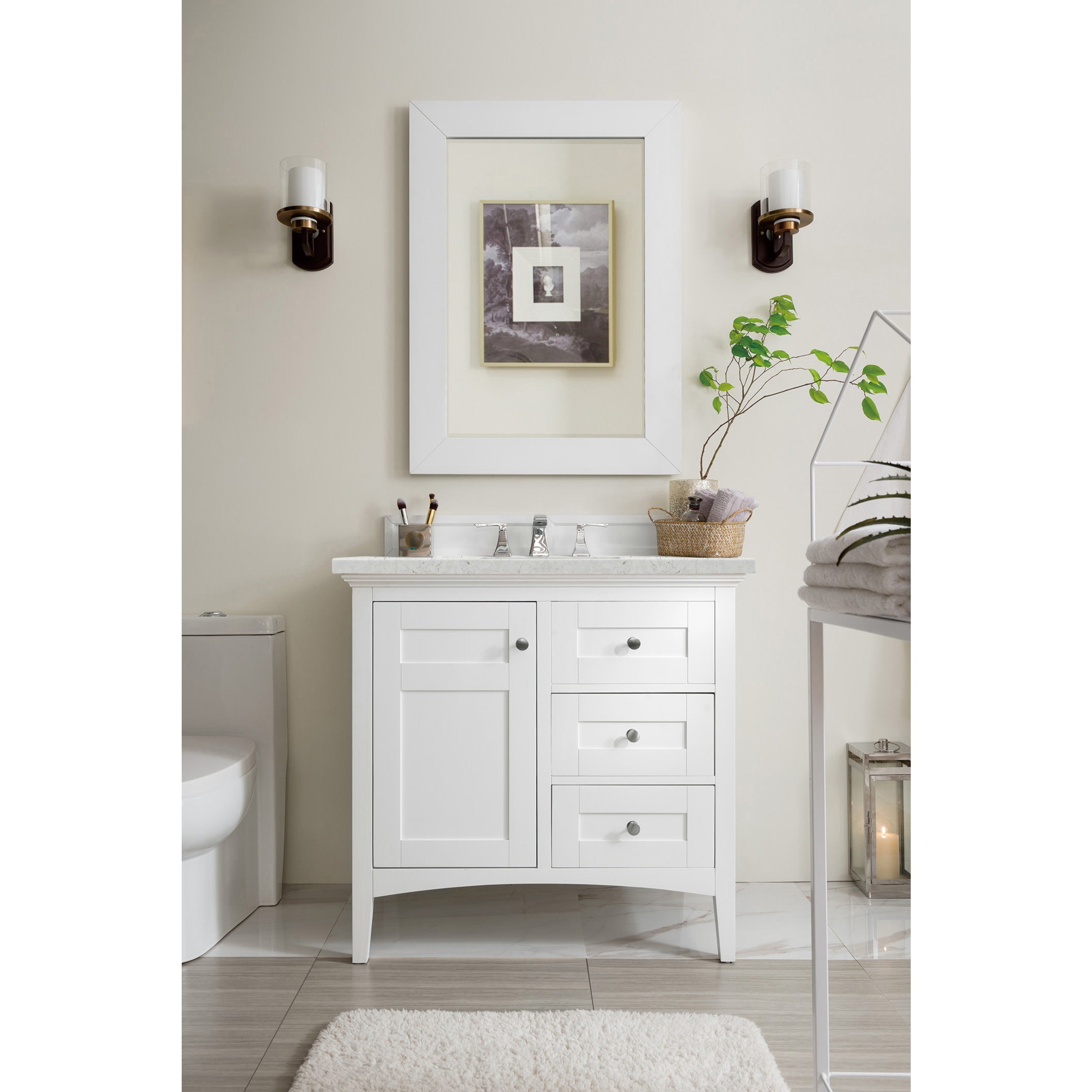 Bright White / Eternal Jasmine Pearl - 3 Faucet Holes