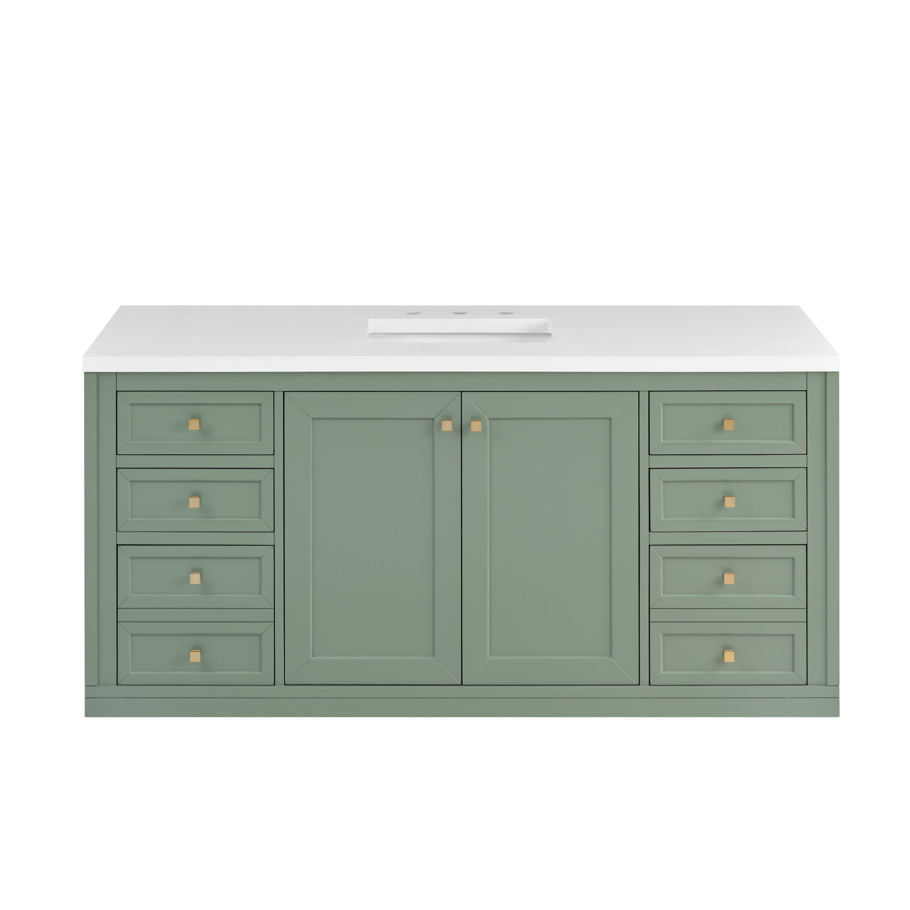 Smokey Celadon / White Zeus - 3 Faucet Holes