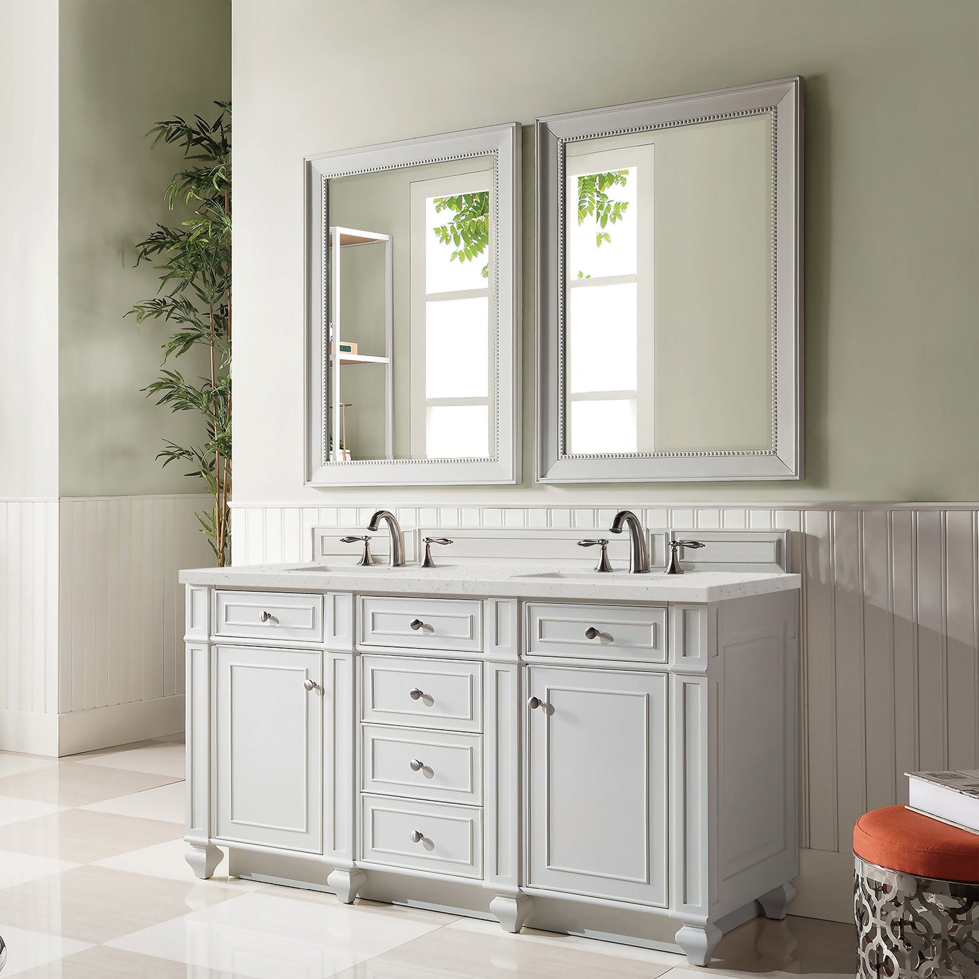 Bright White / Lime Delight - 3 Faucet Holes