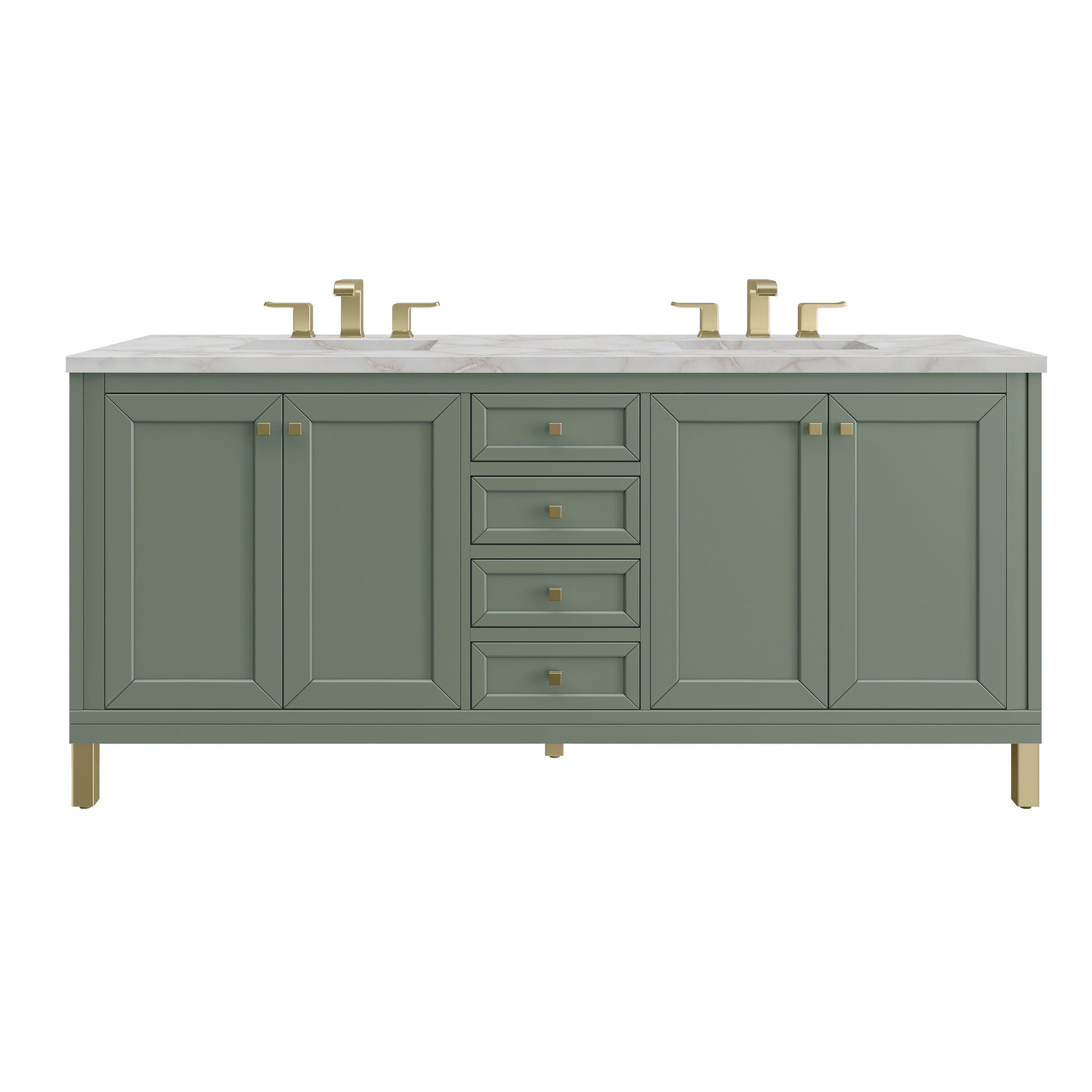 Smokey Celadon / Victorian Silver - 3 Faucet Holes