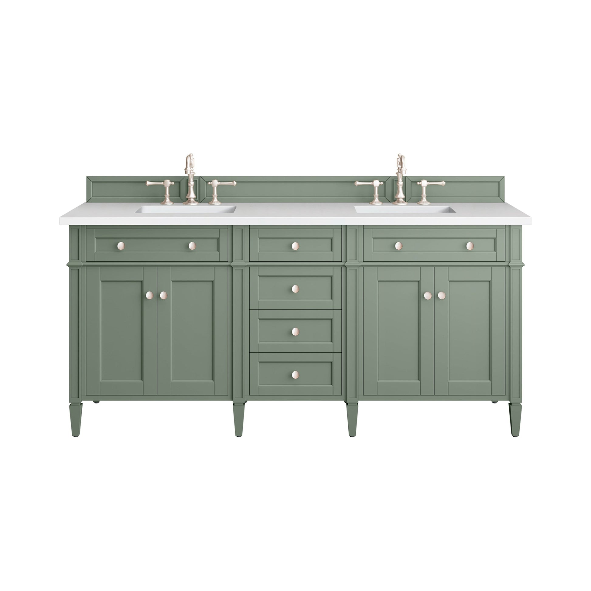 Smokey Celadon / White Zeus - 3 Faucet Holes