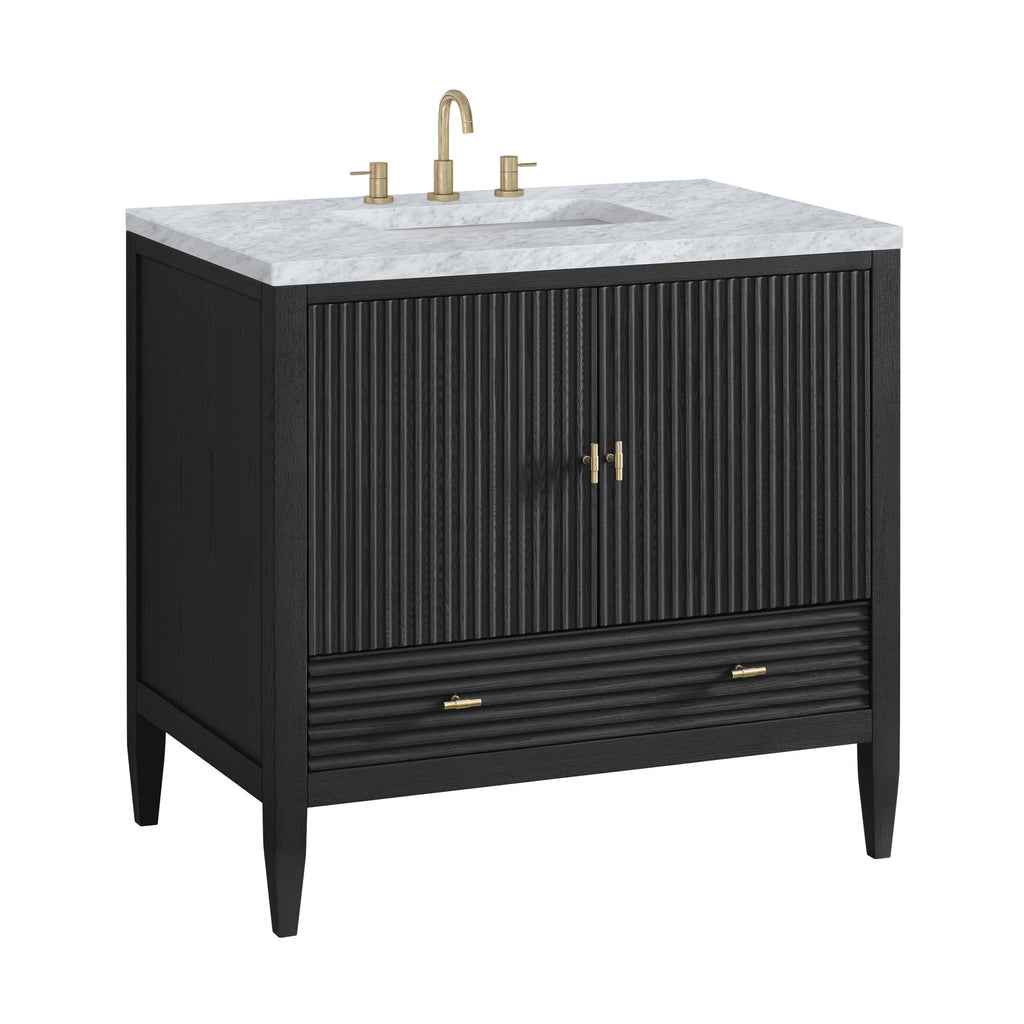 Carbon Oak / Carrara White - 3 Faucet Holes