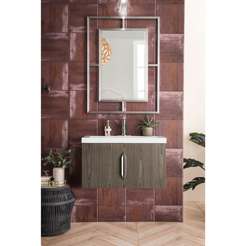 Ash Gray / White Glossy - 1 Faucet Hole