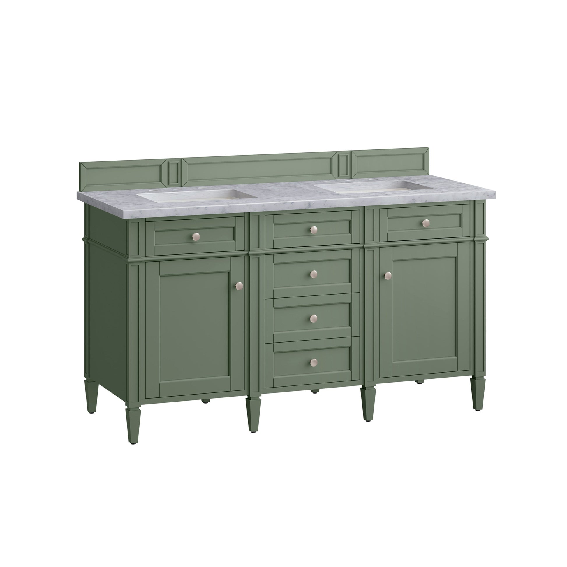 Smokey Celadon / Carrara White - 3 Faucet Holes