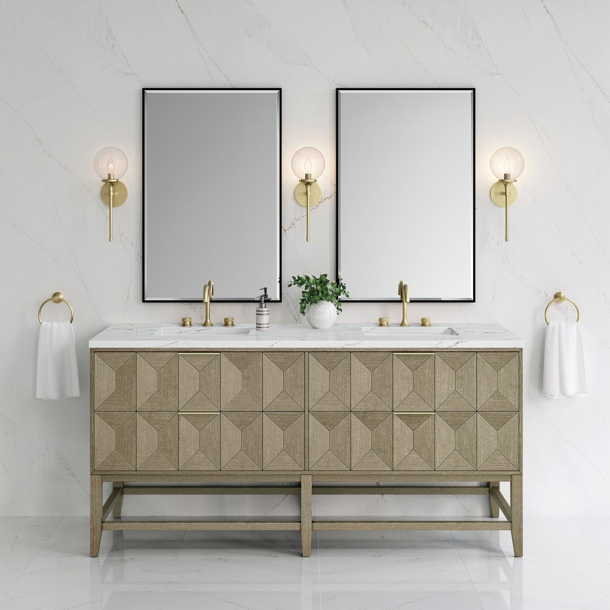 Pebble Oak / Ethereal Noctis - 3 Faucet Holes