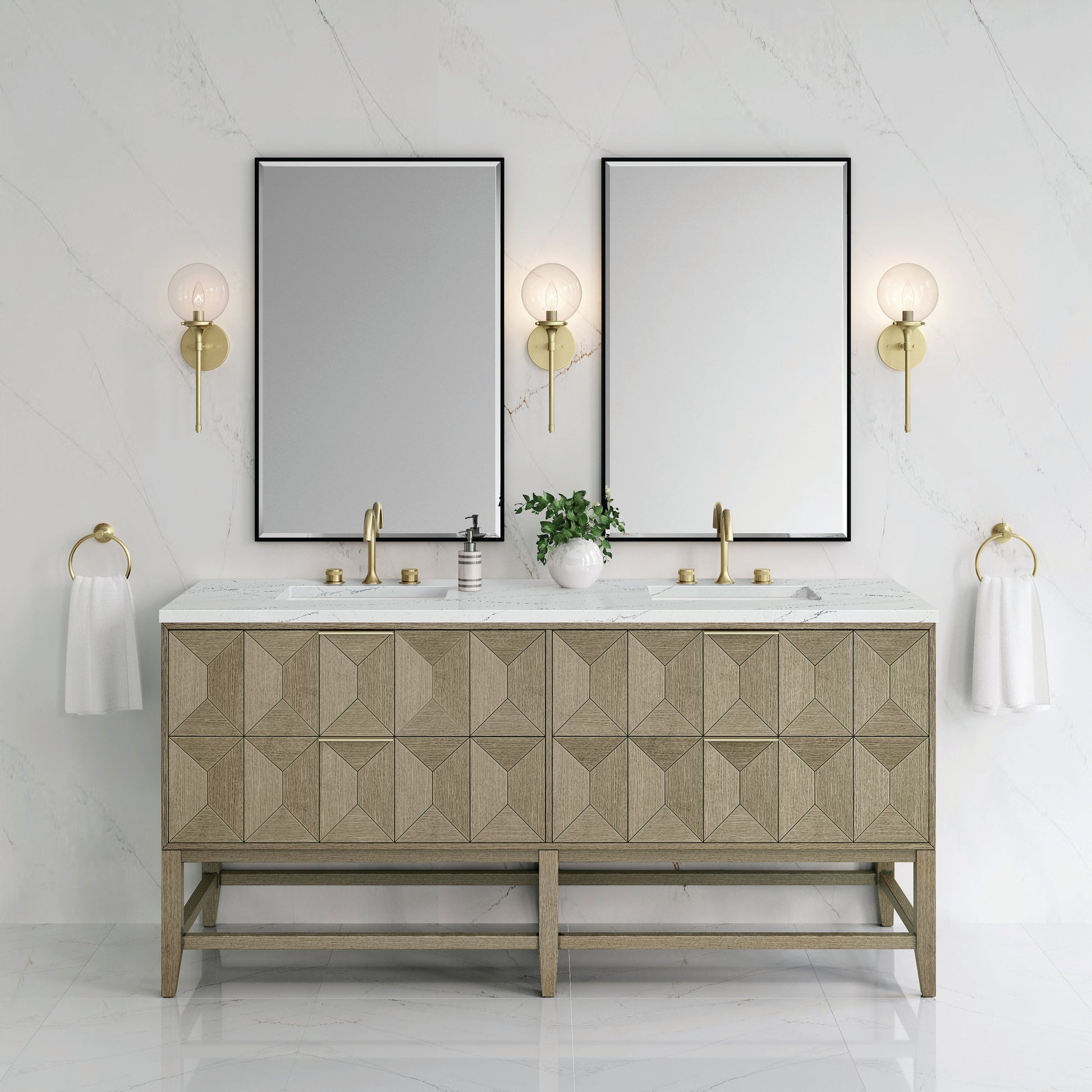 Pebble Oak / Ethereal Noctis - 3 Faucet Holes