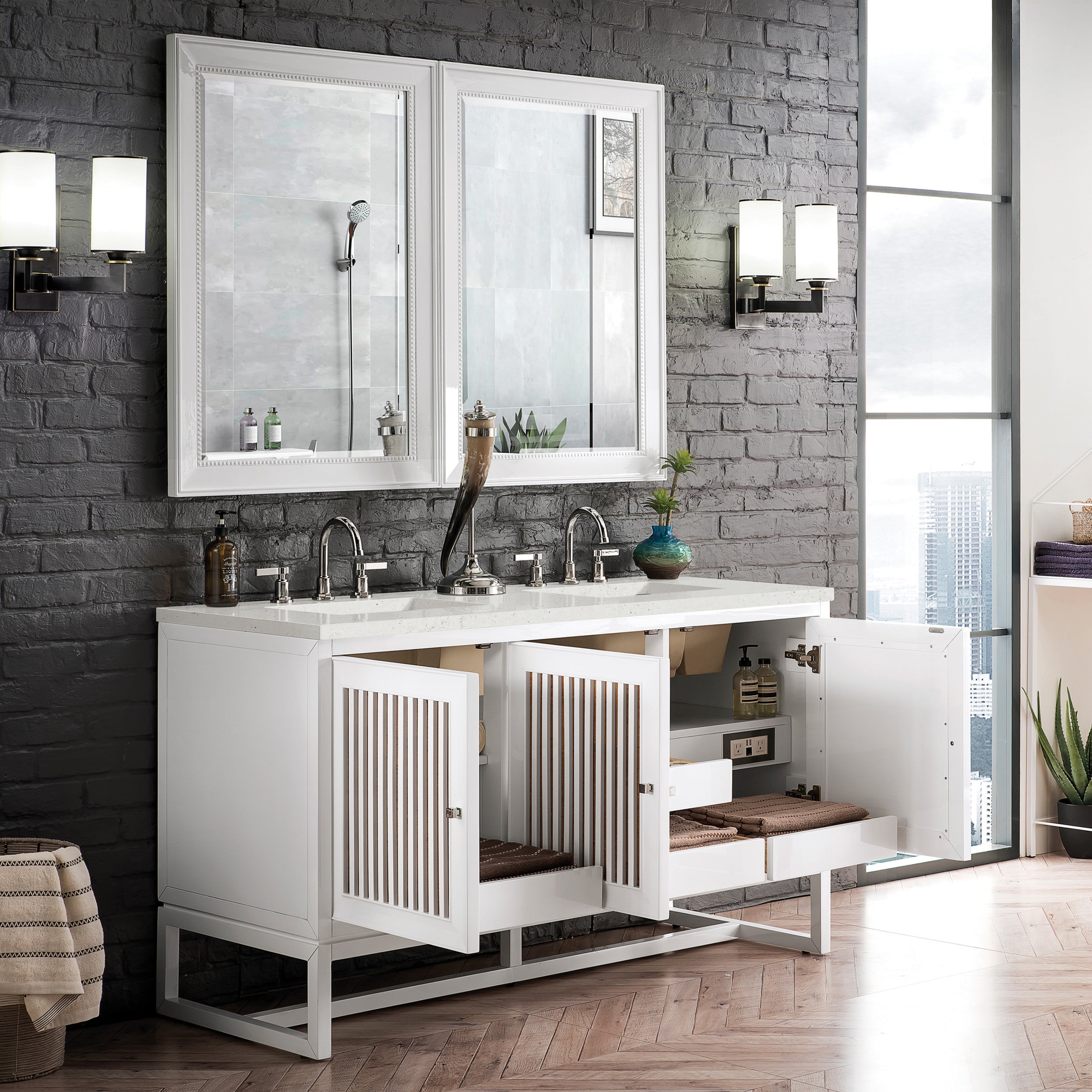 Glossy White / Lime Delight - 3 Faucet Holes