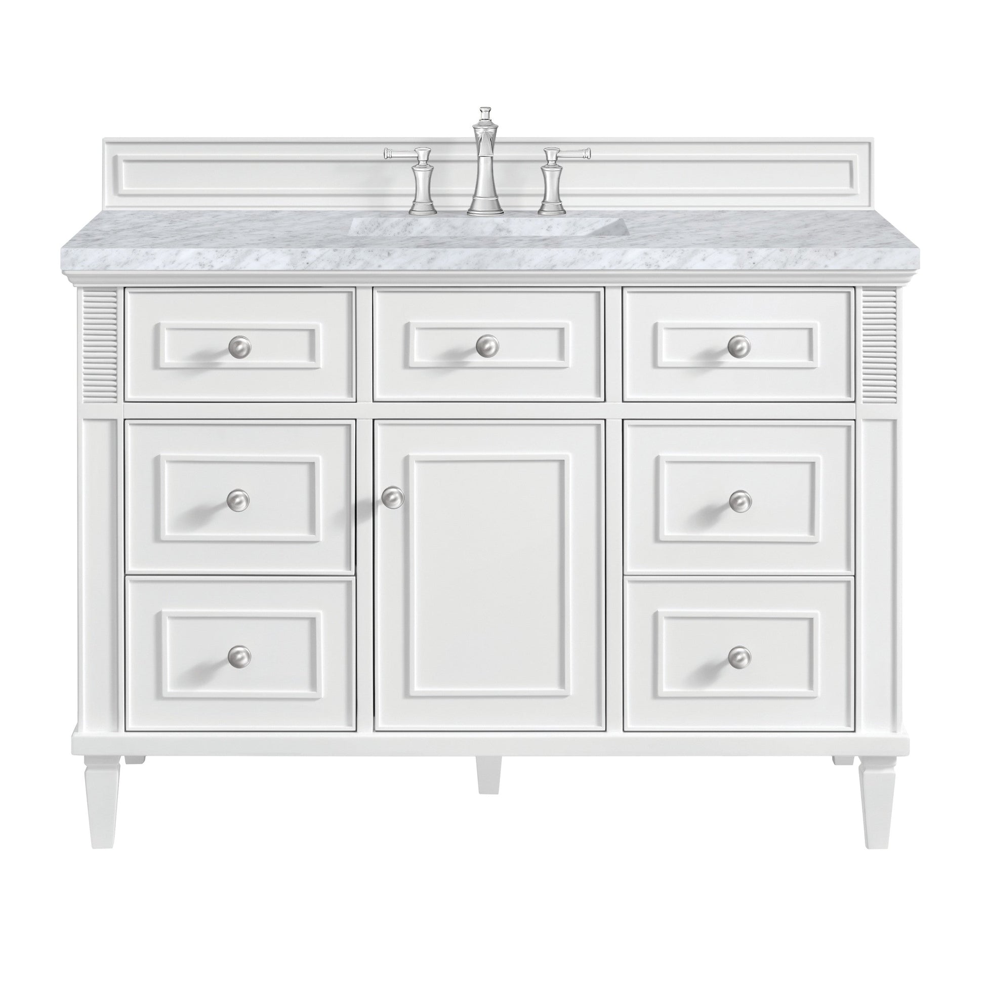 Bright White / Carrara White - 3 Faucet Holes