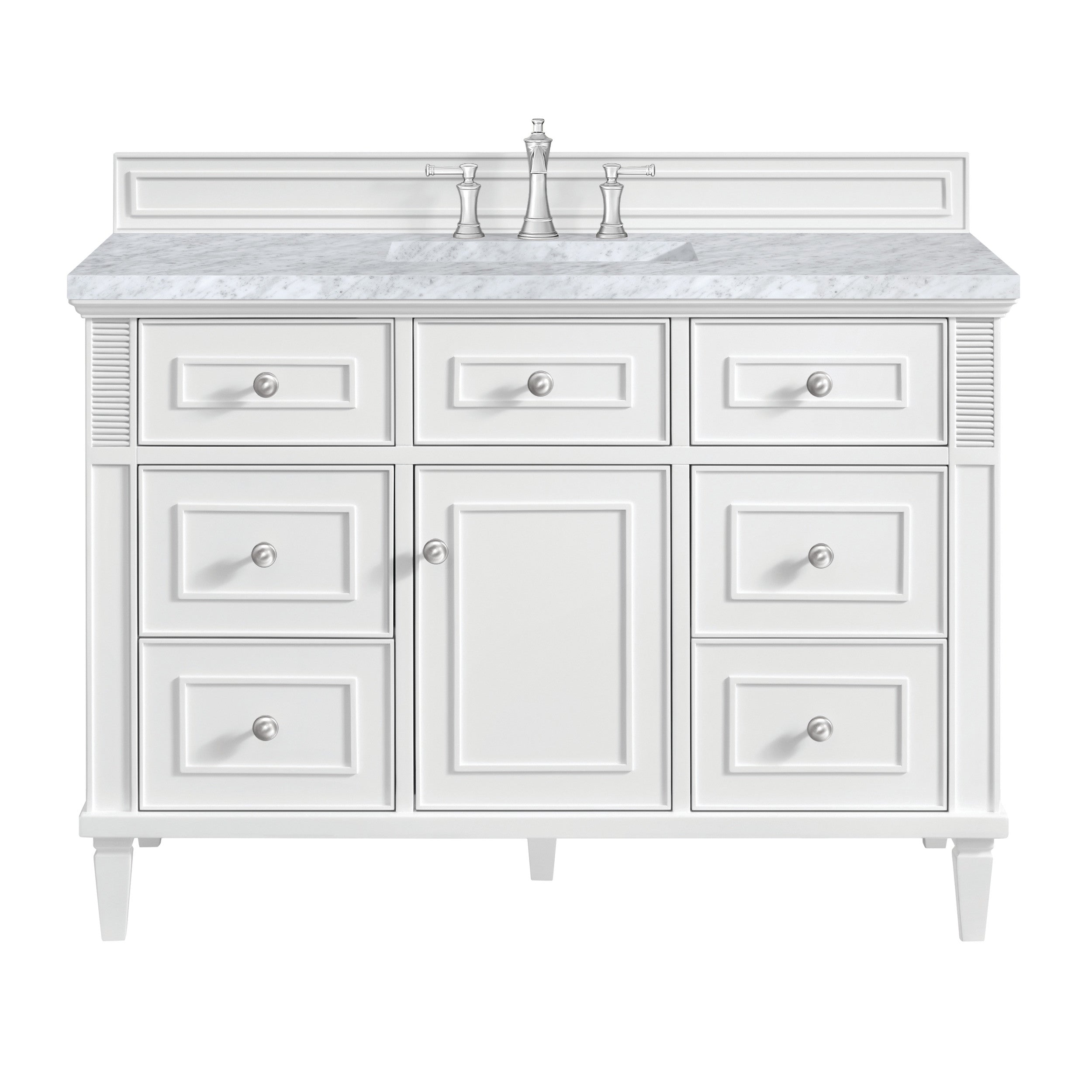 Bright White / Carrara White - 3 Faucet Holes