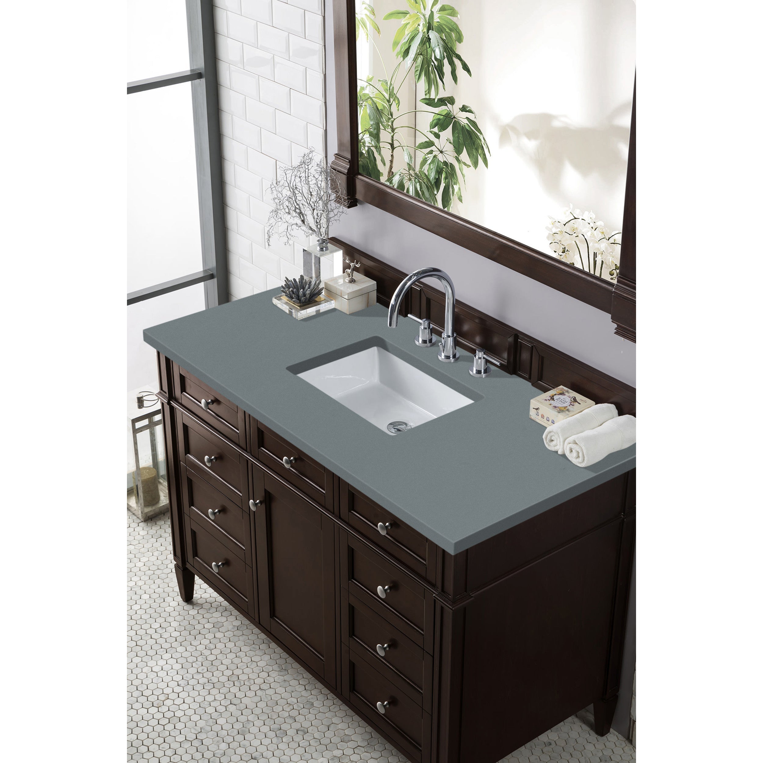 Burnished Mahogany / Cala Blue - 3 Faucet Holes