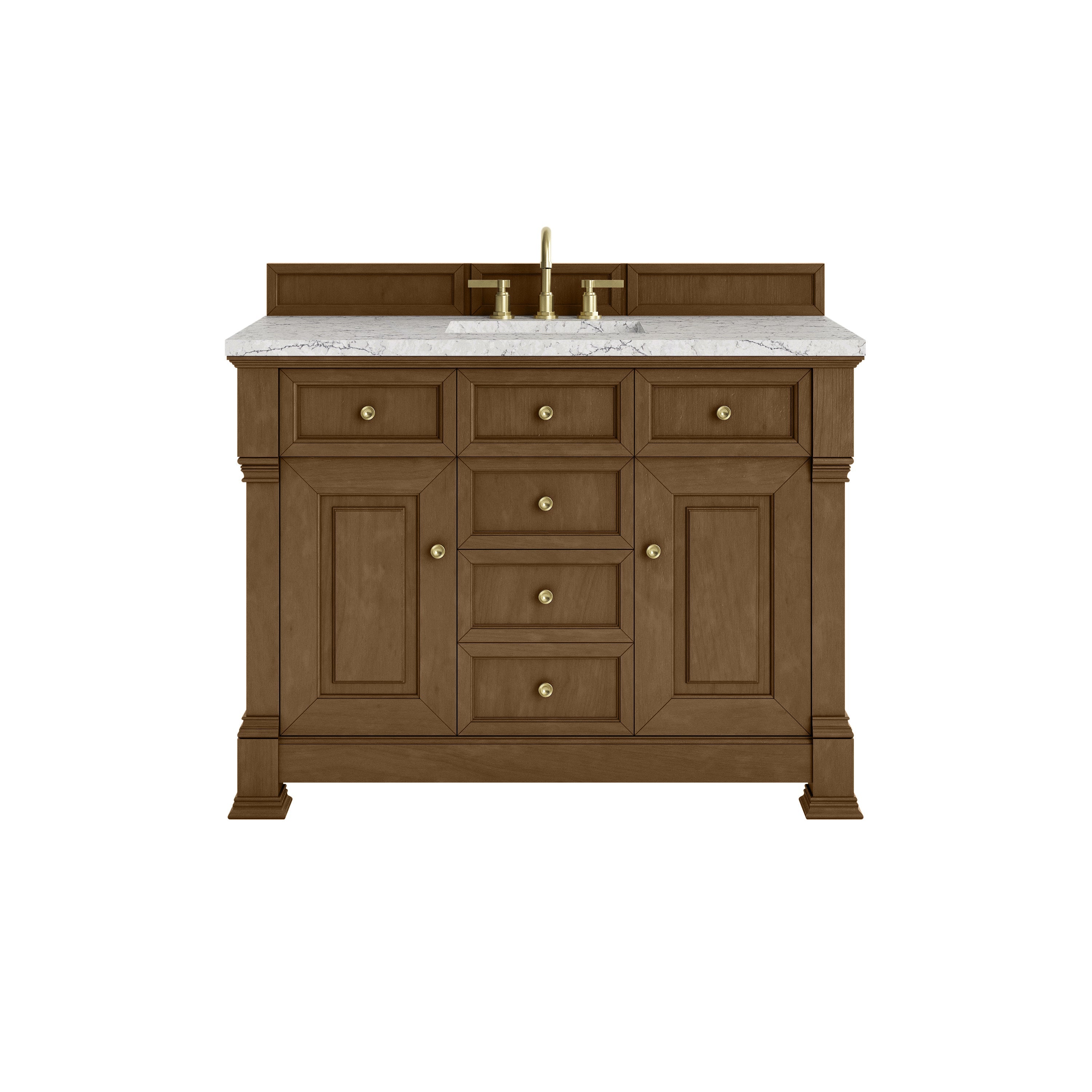 Honey Oak / Eternal Jasmine Pearl - 3 Faucet Holes