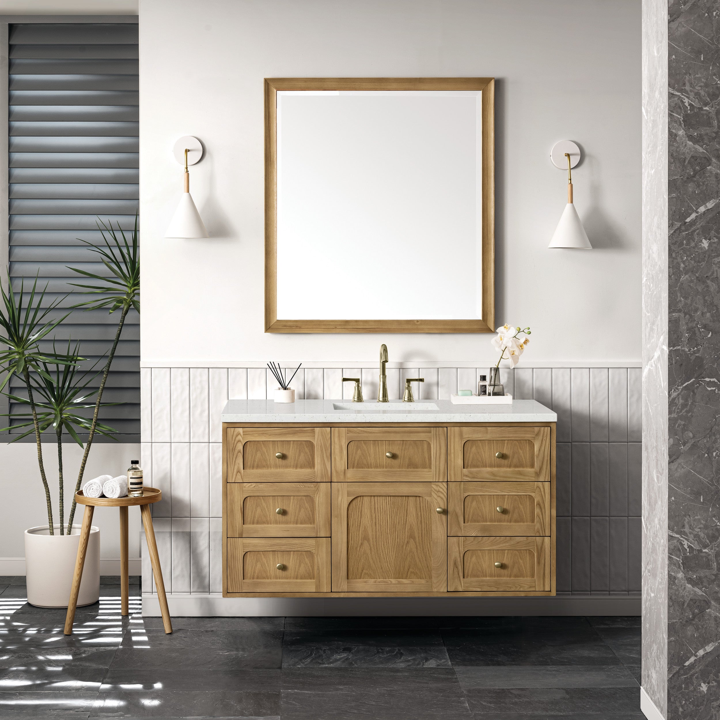 Light Natural Oak / Lime Delight - 3 Faucet Holes