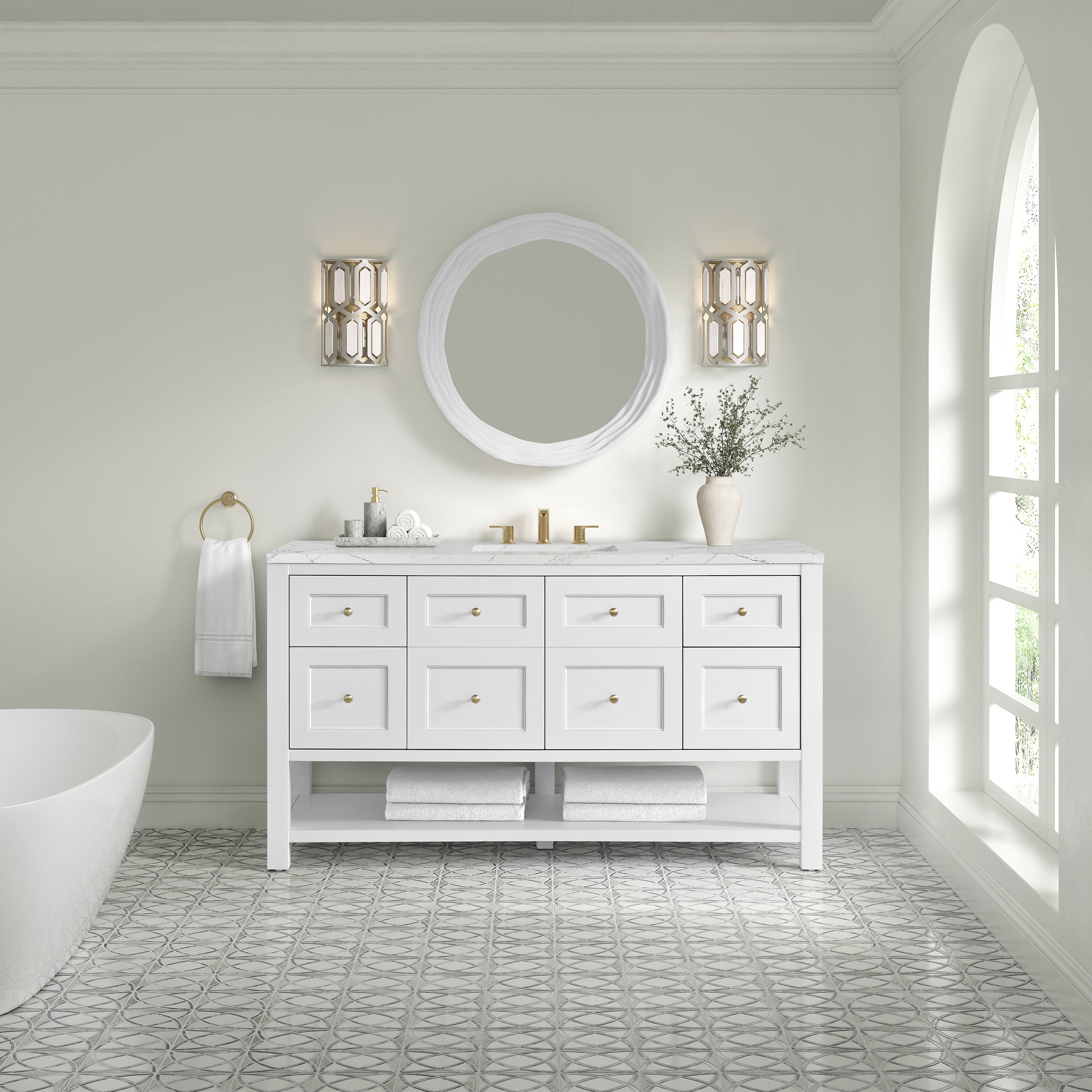 Bright White / Ethereal Noctis - 3 Faucet Holes