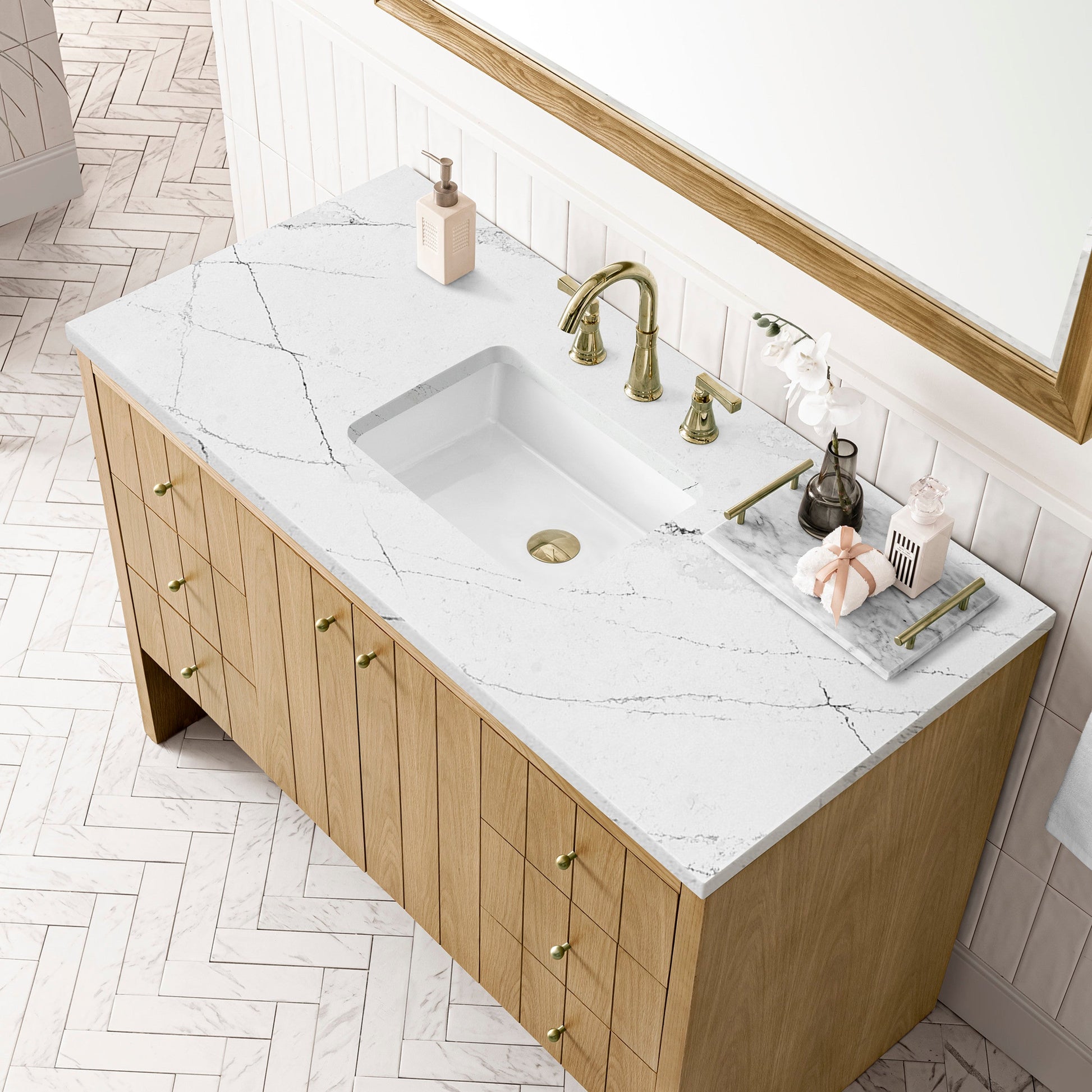 Light Natural Oak / Ethereal Noctis - 3 Faucet Holes