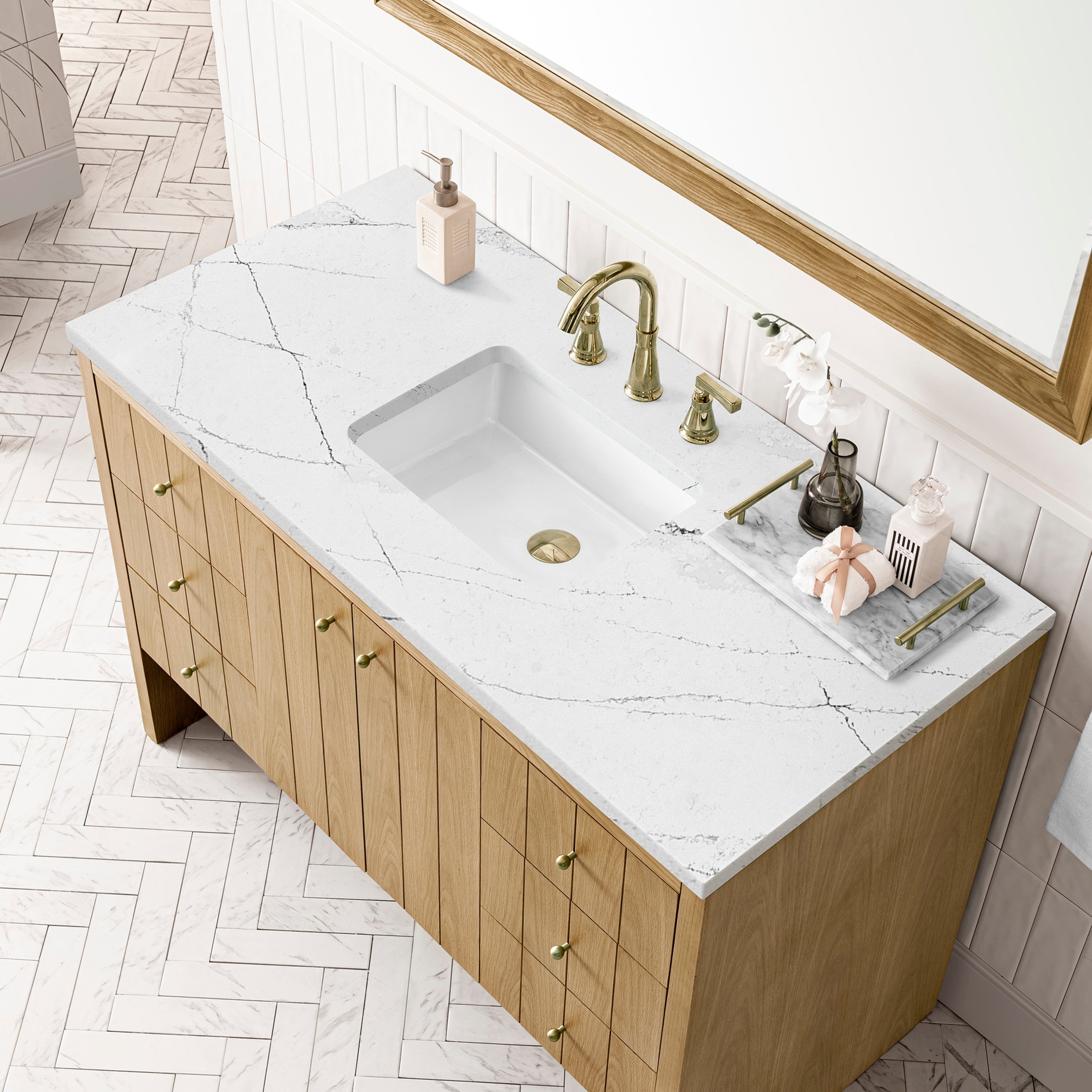 Light Natural Oak / Ethereal Noctis - 3 Faucet Holes