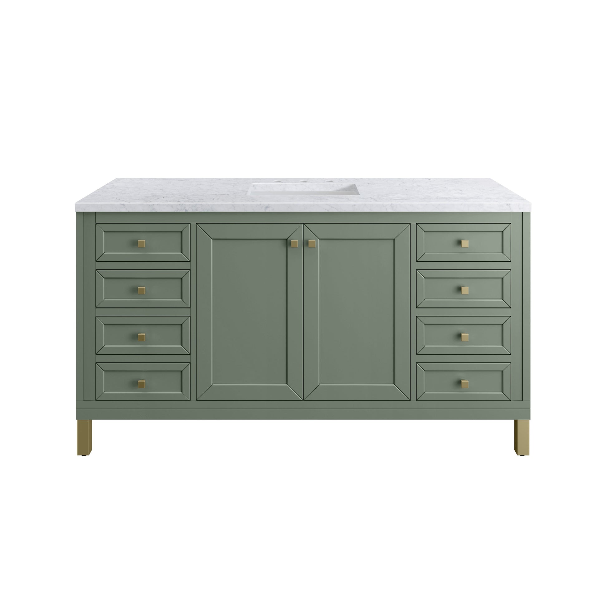 Smokey Celadon / Carrara White - 3 Faucet Holes