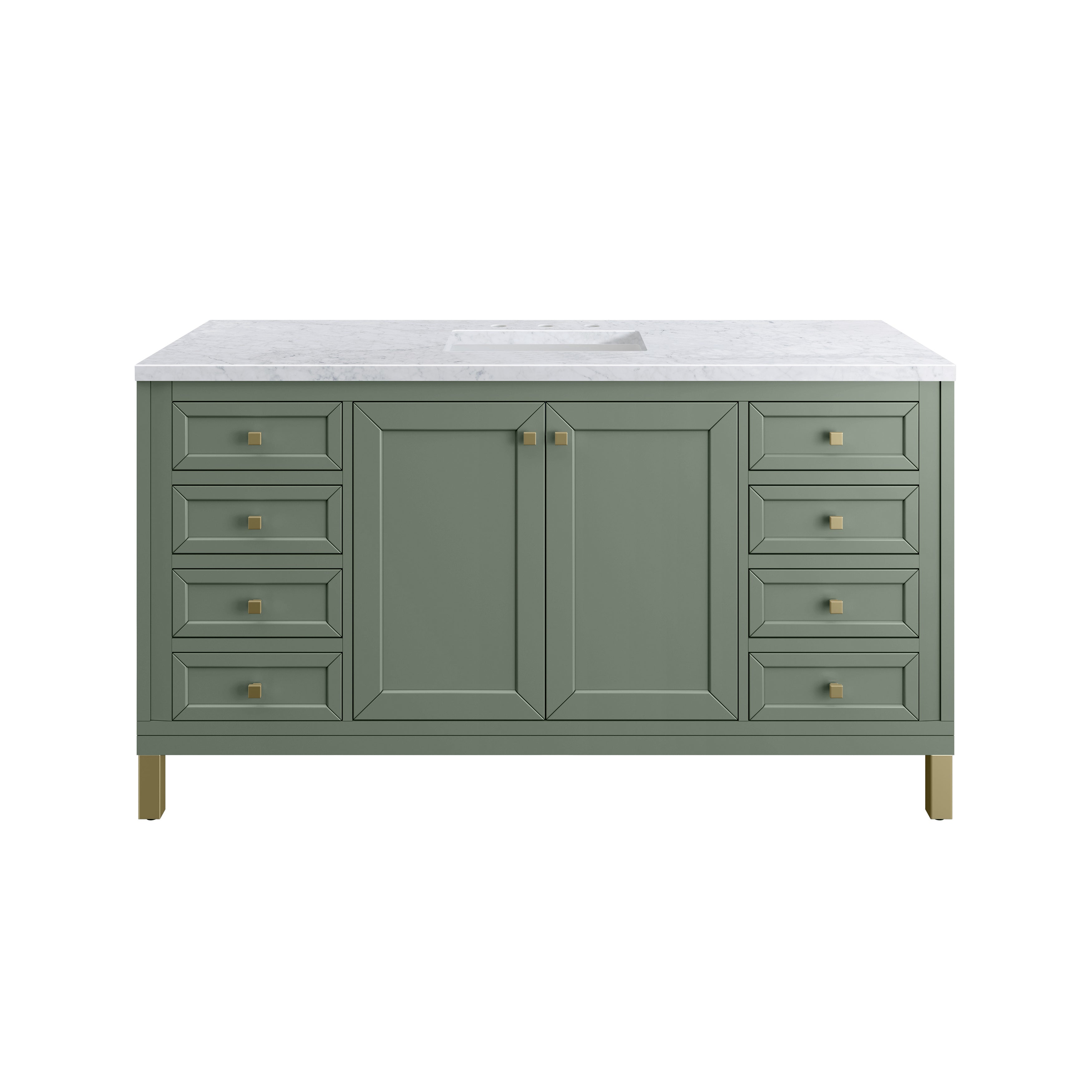 Smokey Celadon / Carrara White - 3 Faucet Holes