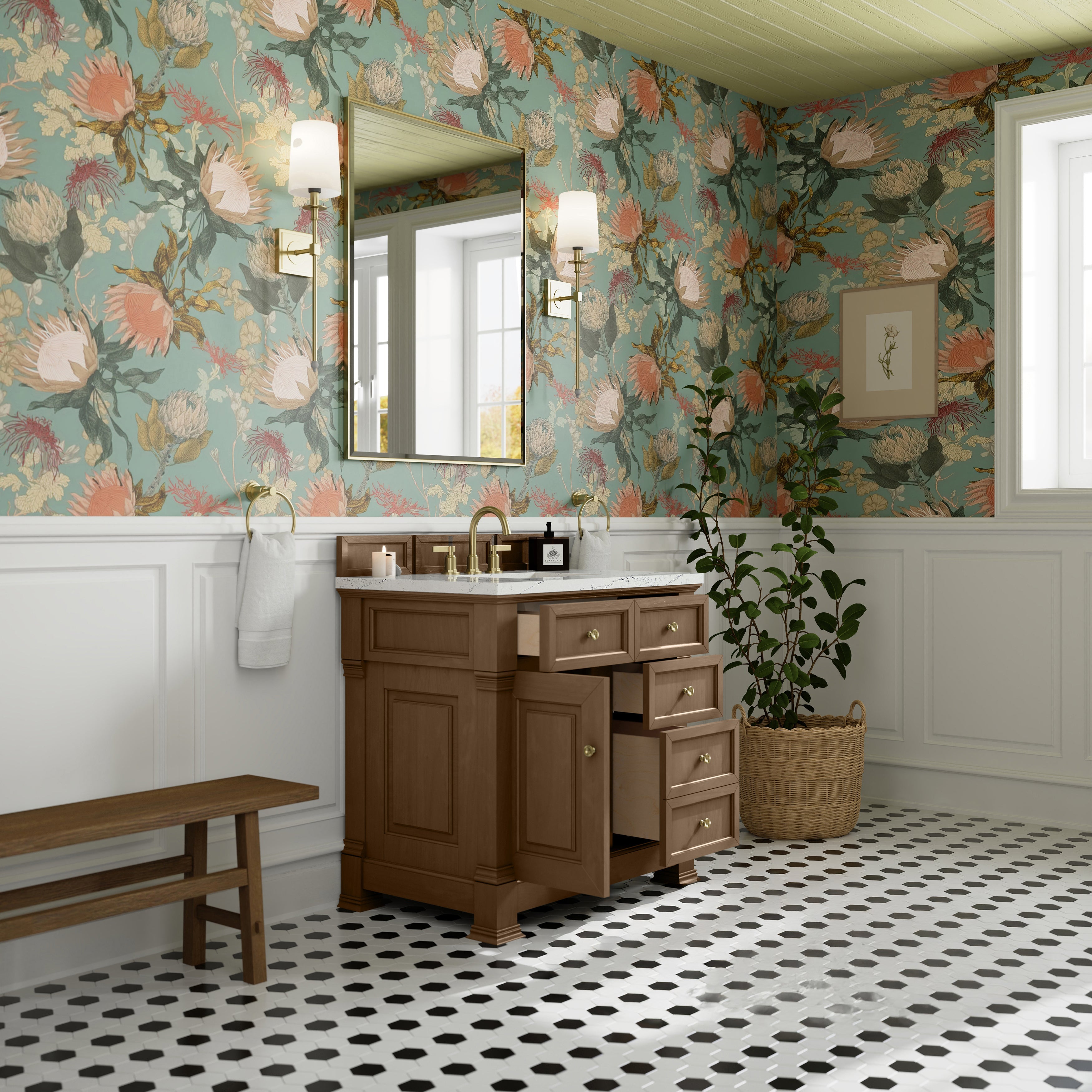 Pecan / Ethereal Noctis - 3 Faucet Holes