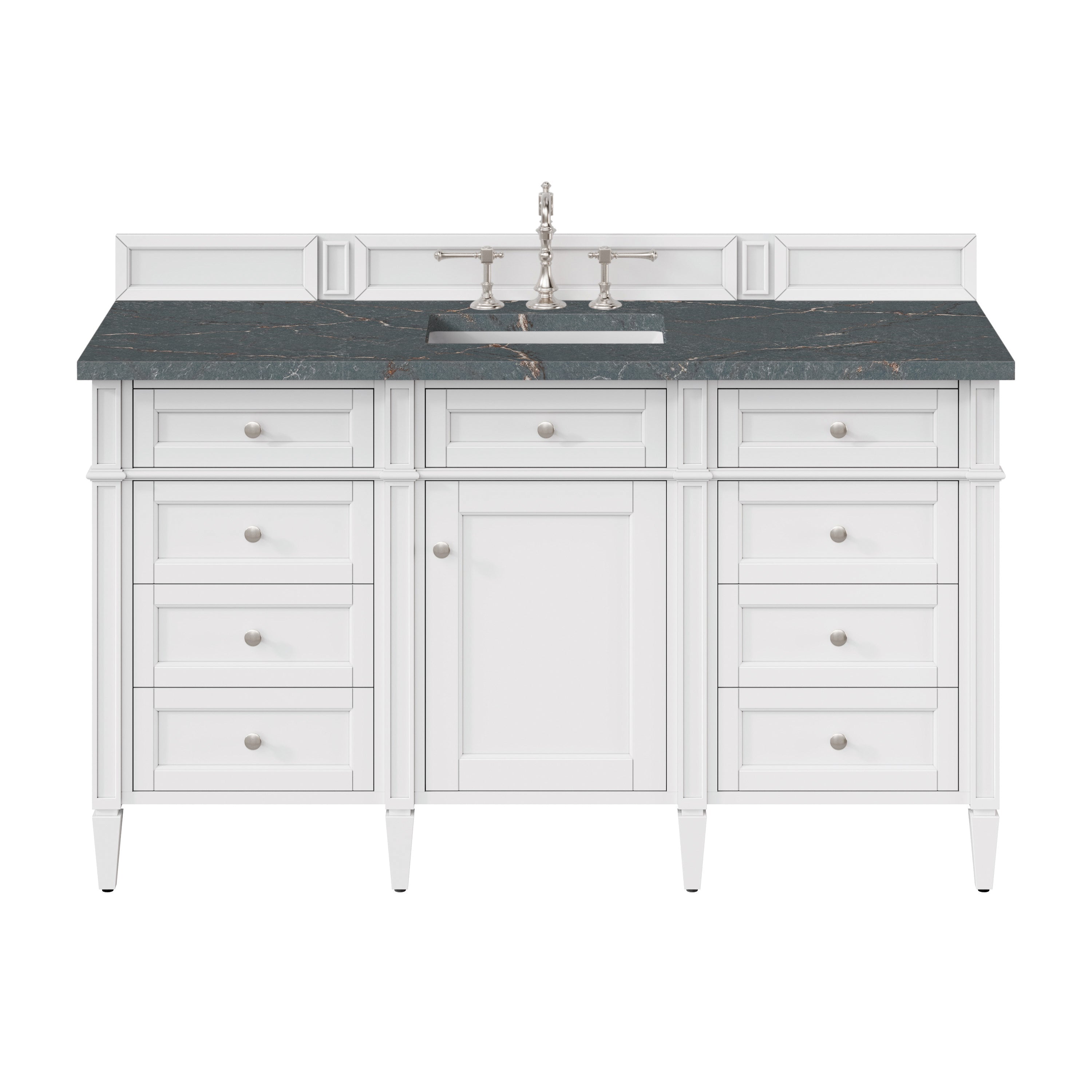 Bright White / Parisien Bleu - 3 Faucet Holes