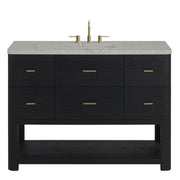 Carbon Oak / Victorian Silver - 3 Faucet Holes