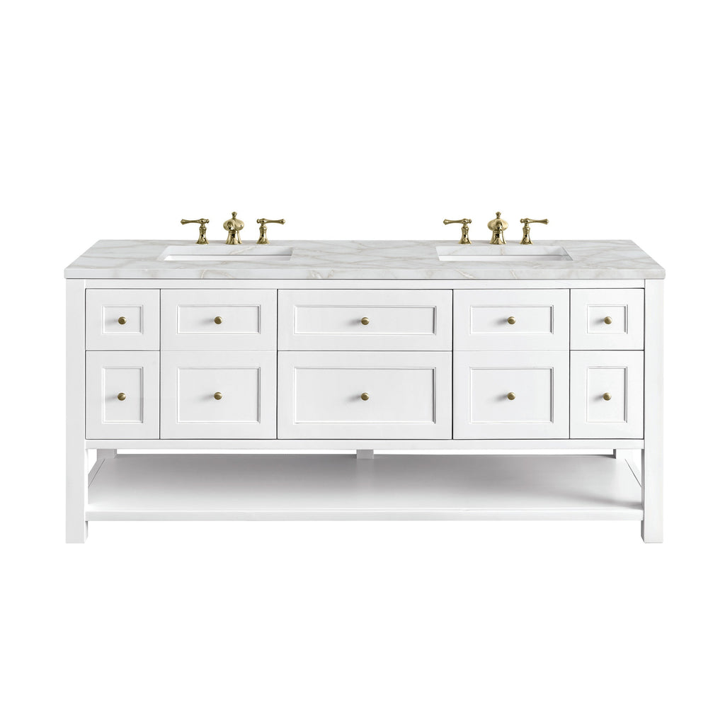 Bright White / Victorian Silver - 3 Faucet Holes