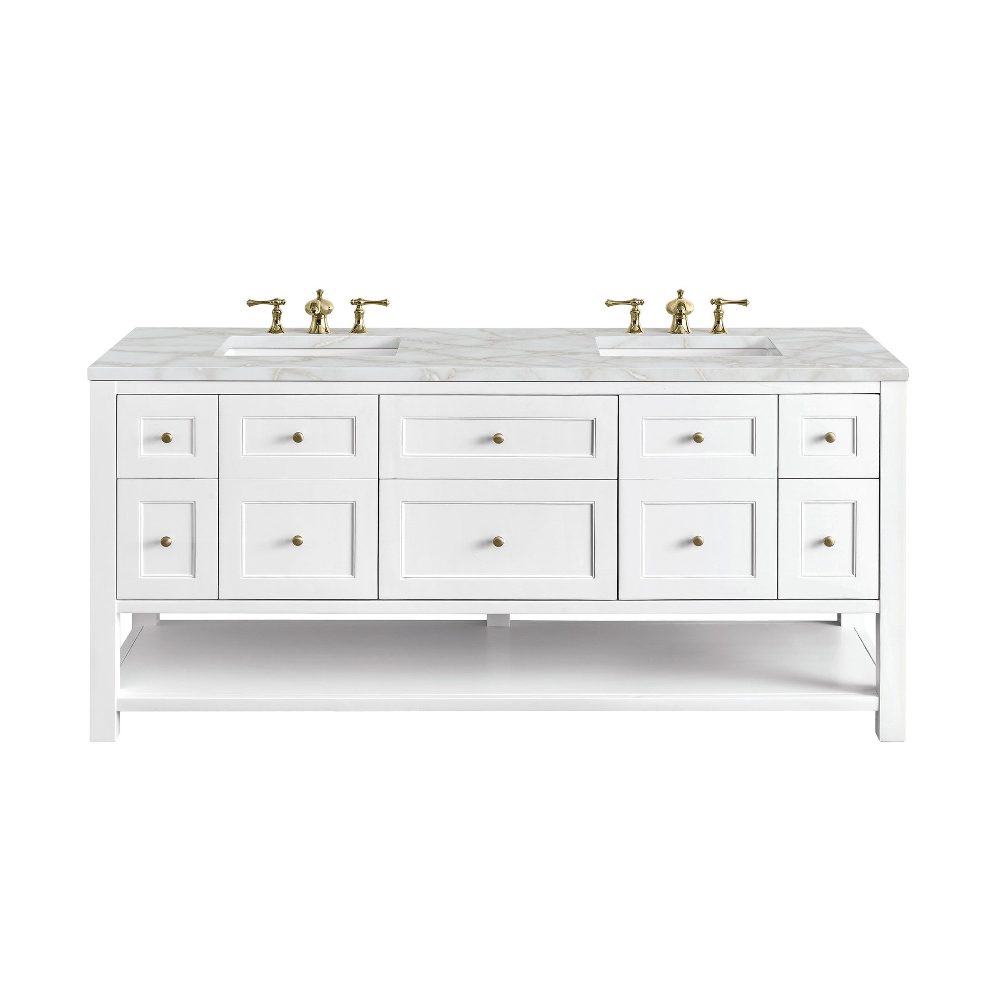 Bright White / Victorian Silver - 3 Faucet Holes
