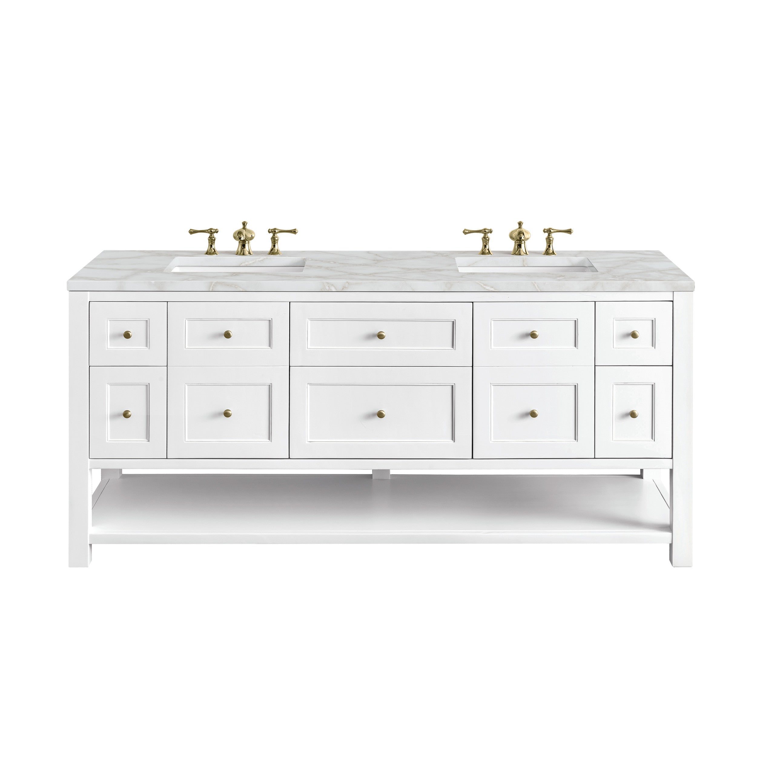 Bright White / Victorian Silver - 3 Faucet Holes