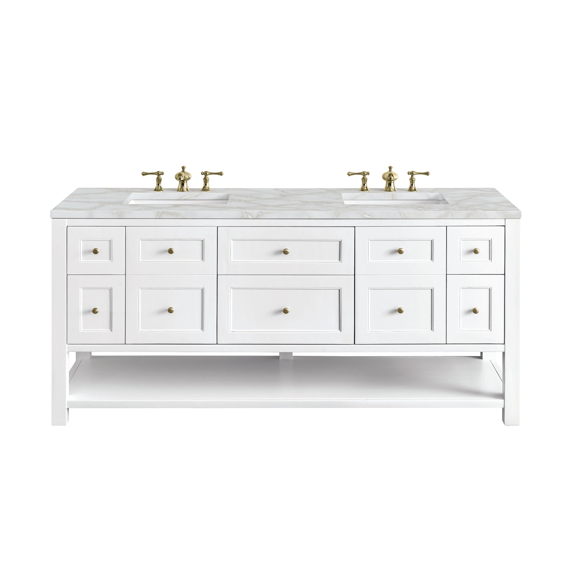 Bright White / Victorian Silver - 3 Faucet Holes