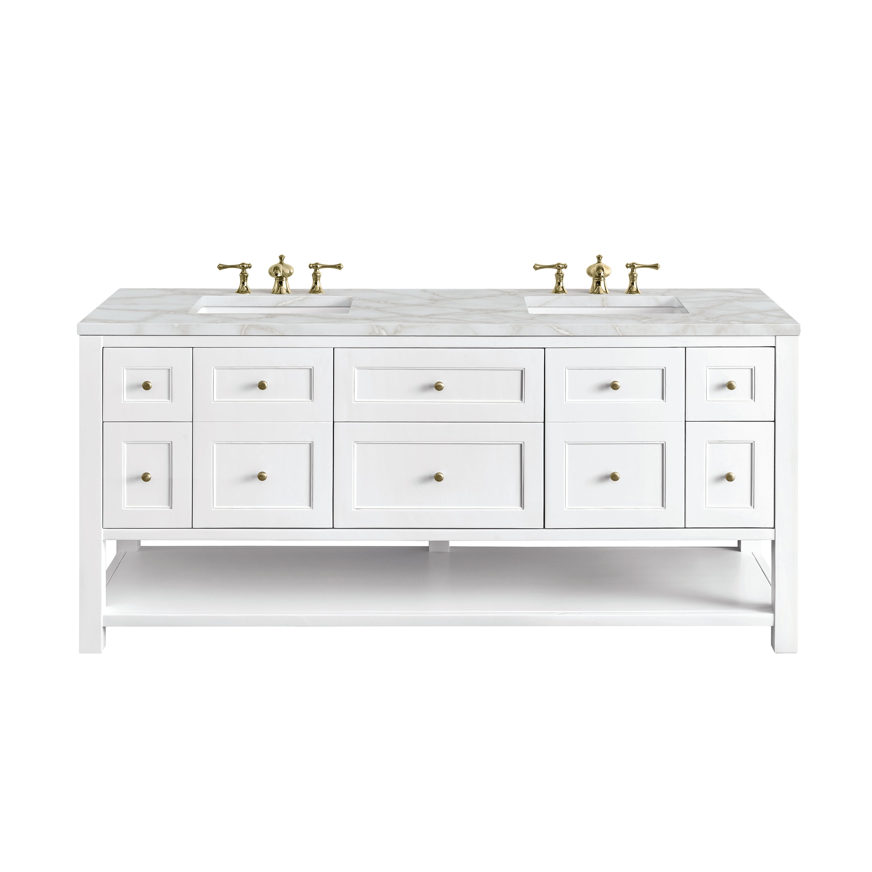 Bright White / Victorian Silver - 3 Faucet Holes
