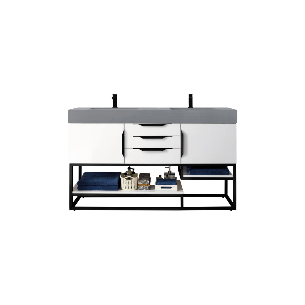 Glossy White / Matte Black / Dusk Grey Glossy - 1 Faucet Hole