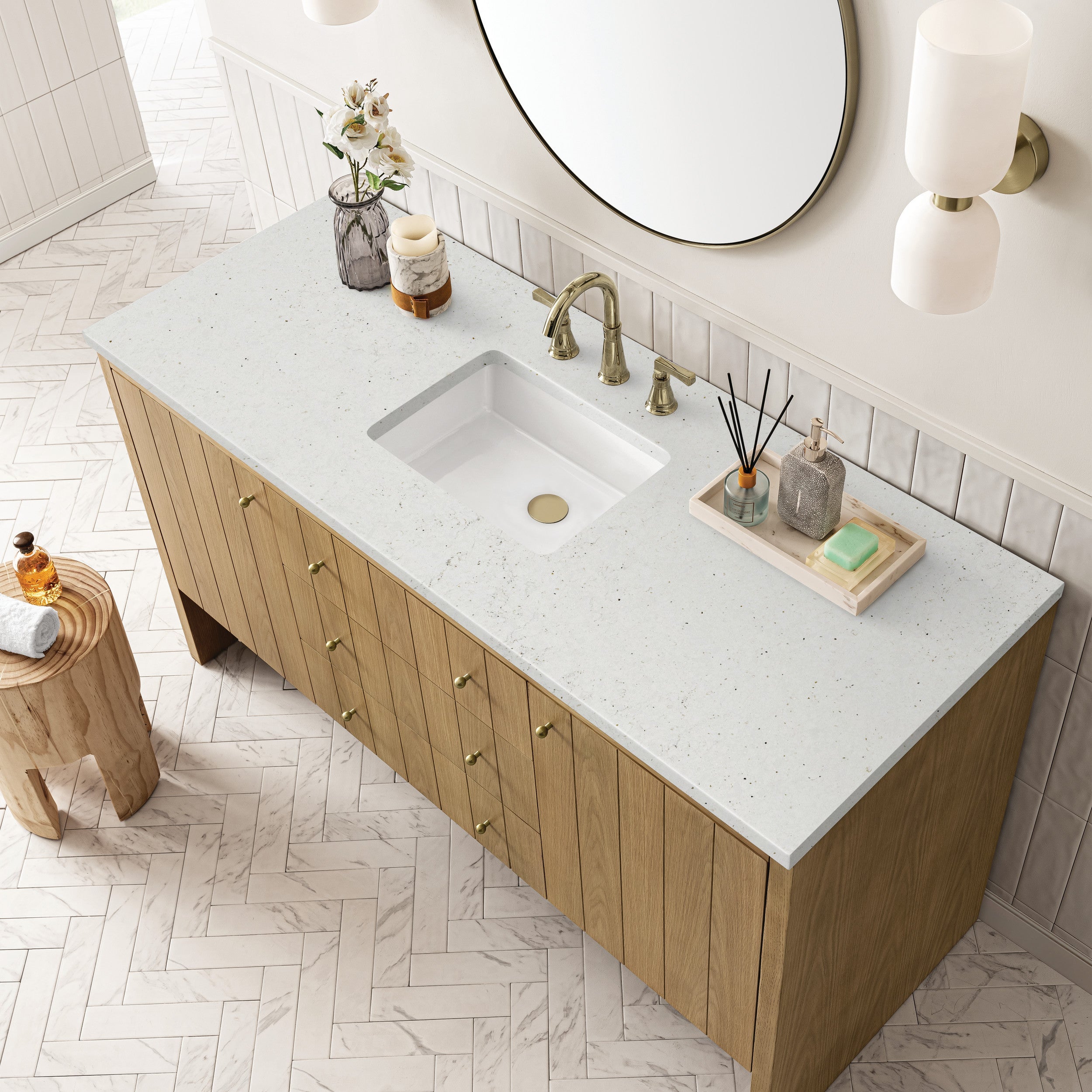 Light Natural Oak / Lime Delight - 3 Faucet Holes