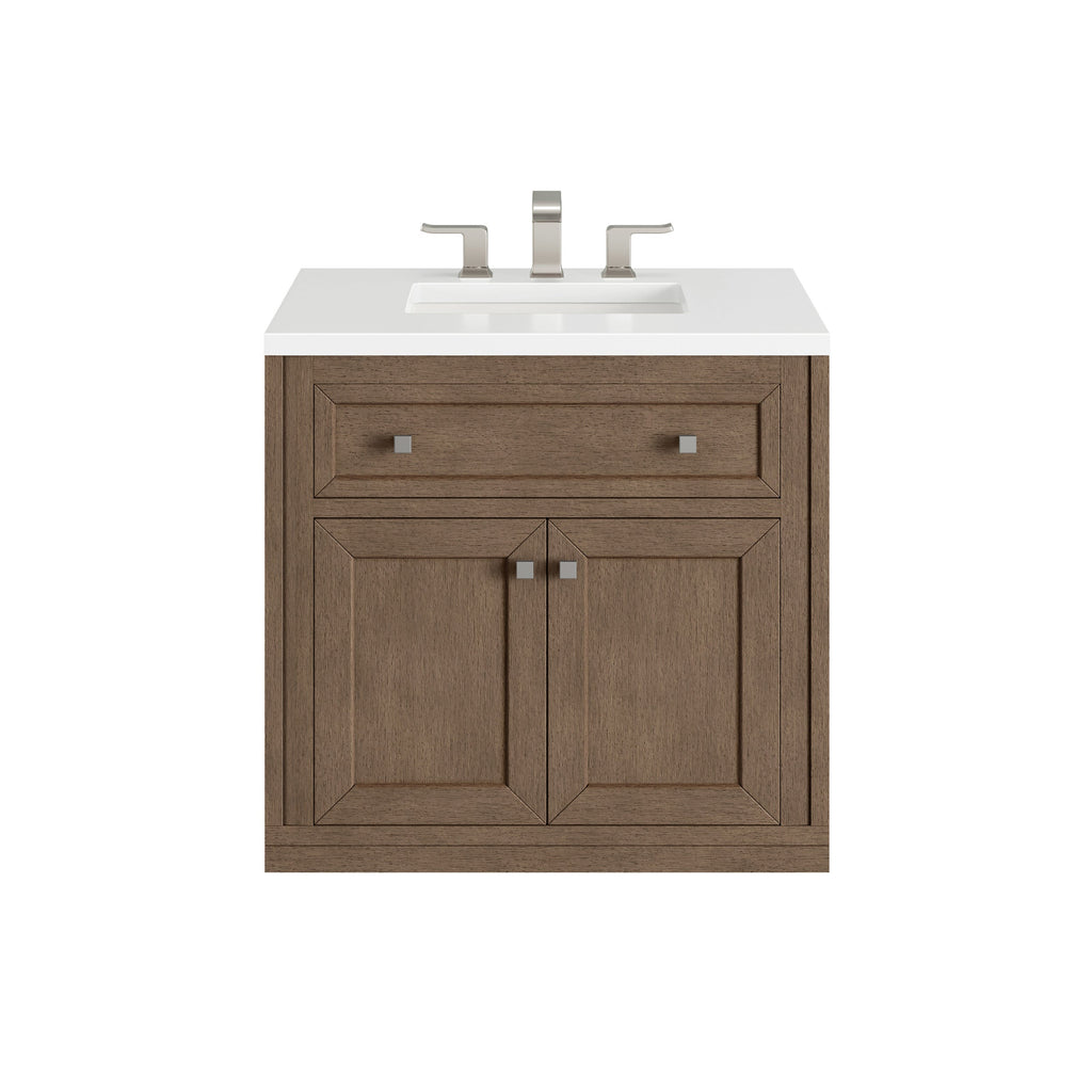 Whitewashed Walnut / White Zeus - 3 Faucet Holes