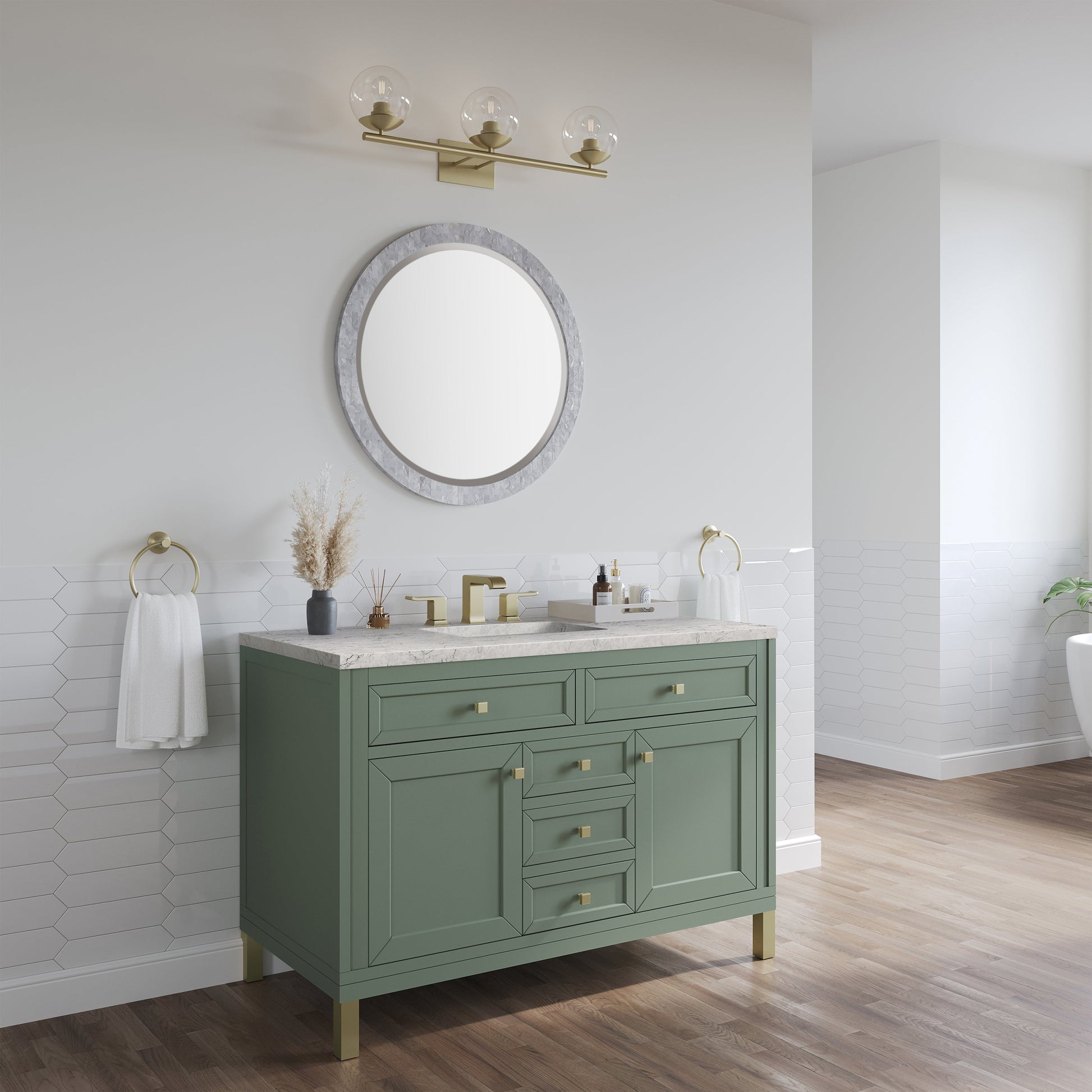 Smokey Celadon / Eternal Jasmine Pearl - 3 Faucet Holes