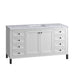 Glossy White / Carrara White - 3 Faucet Holes
