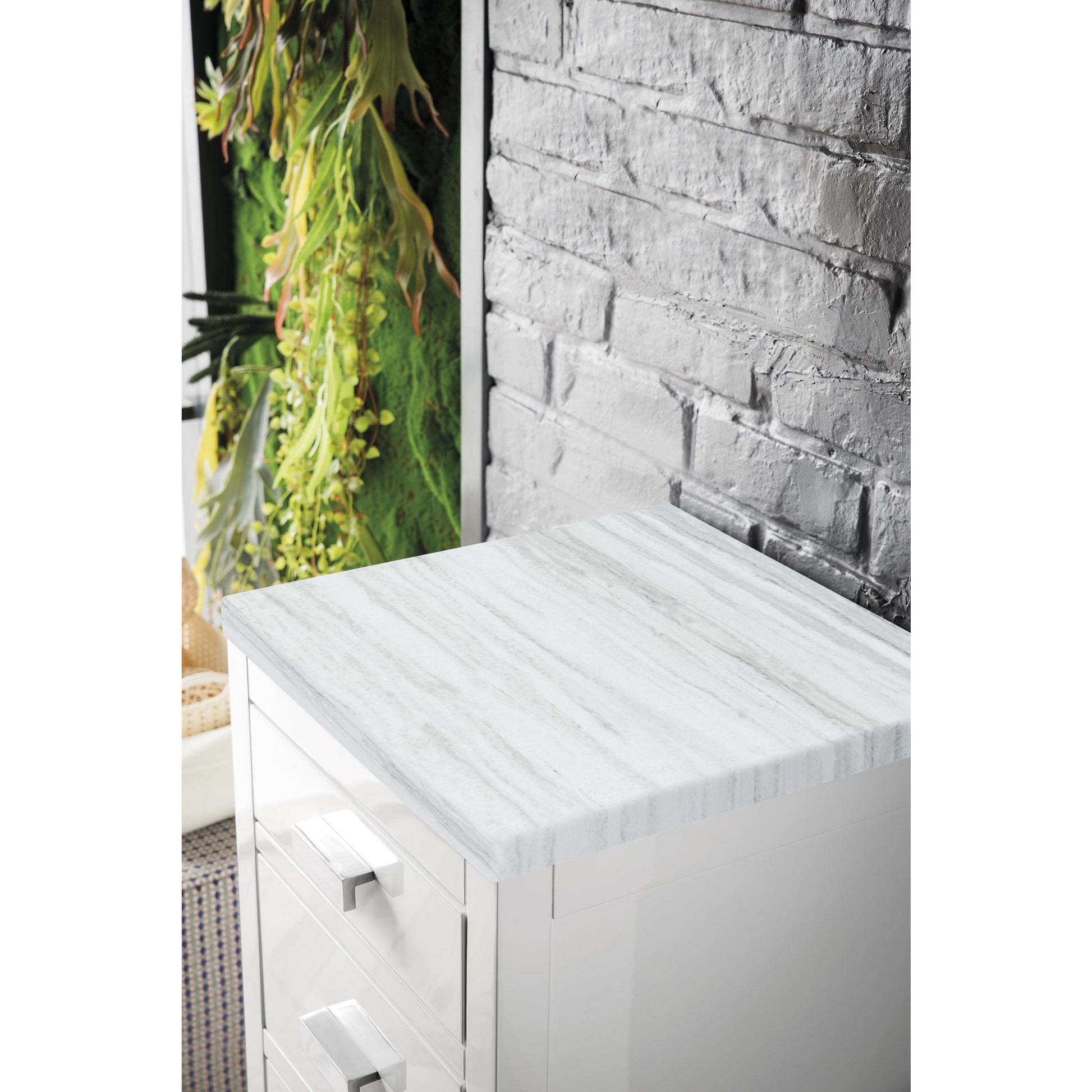 Glossy White / No Countertop