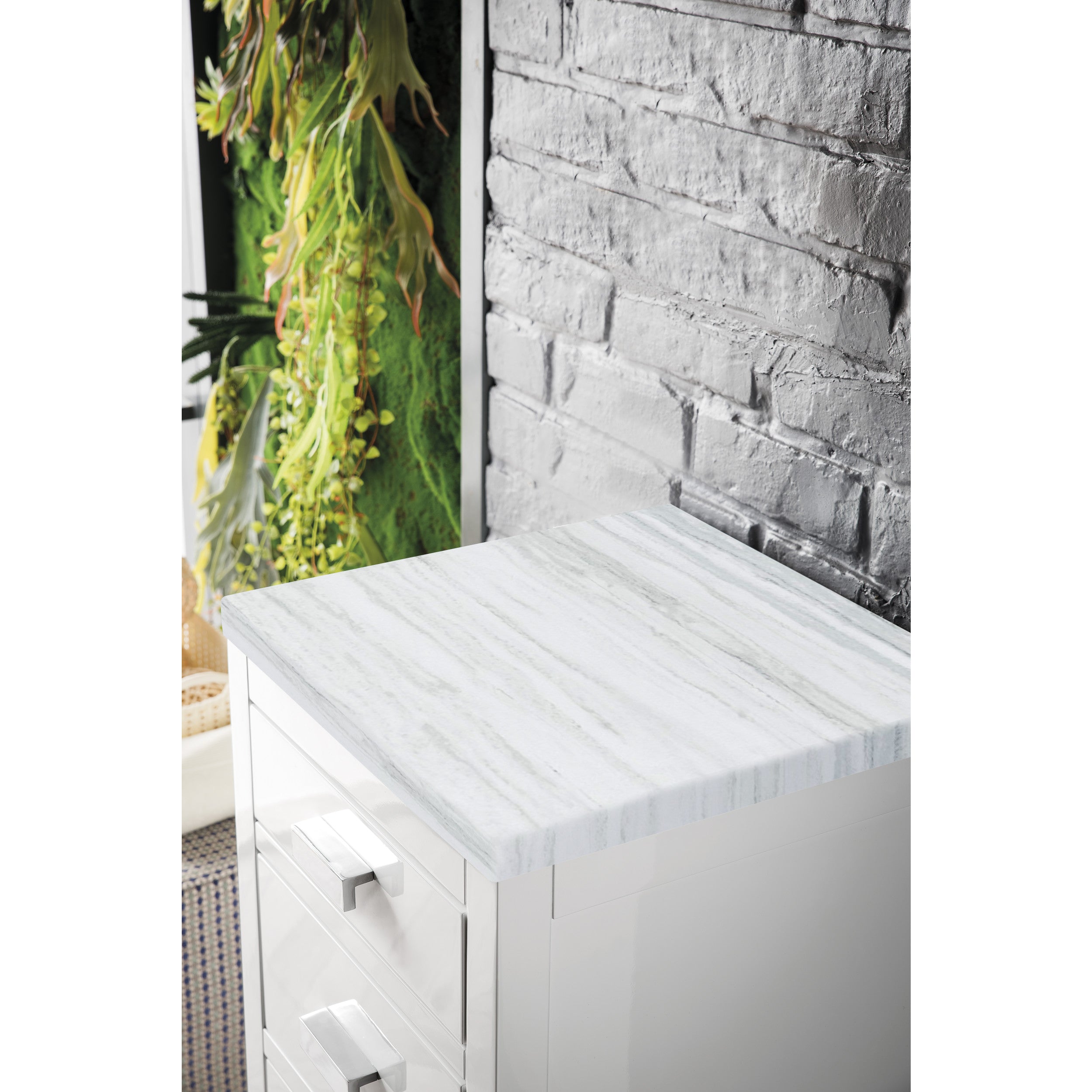 Glossy White / No Countertop