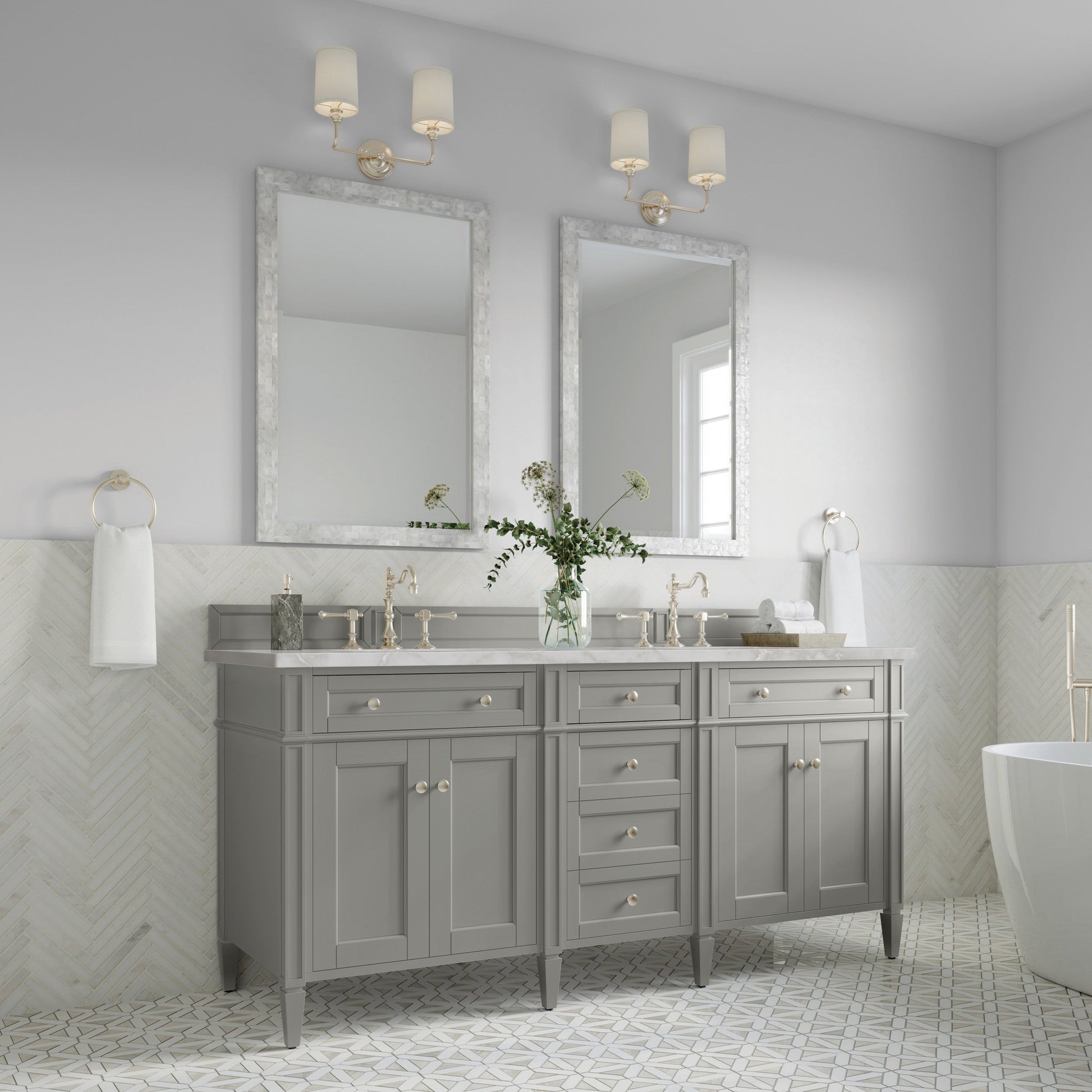 Urban Gray / Victorian Silver - 3 Faucet Holes