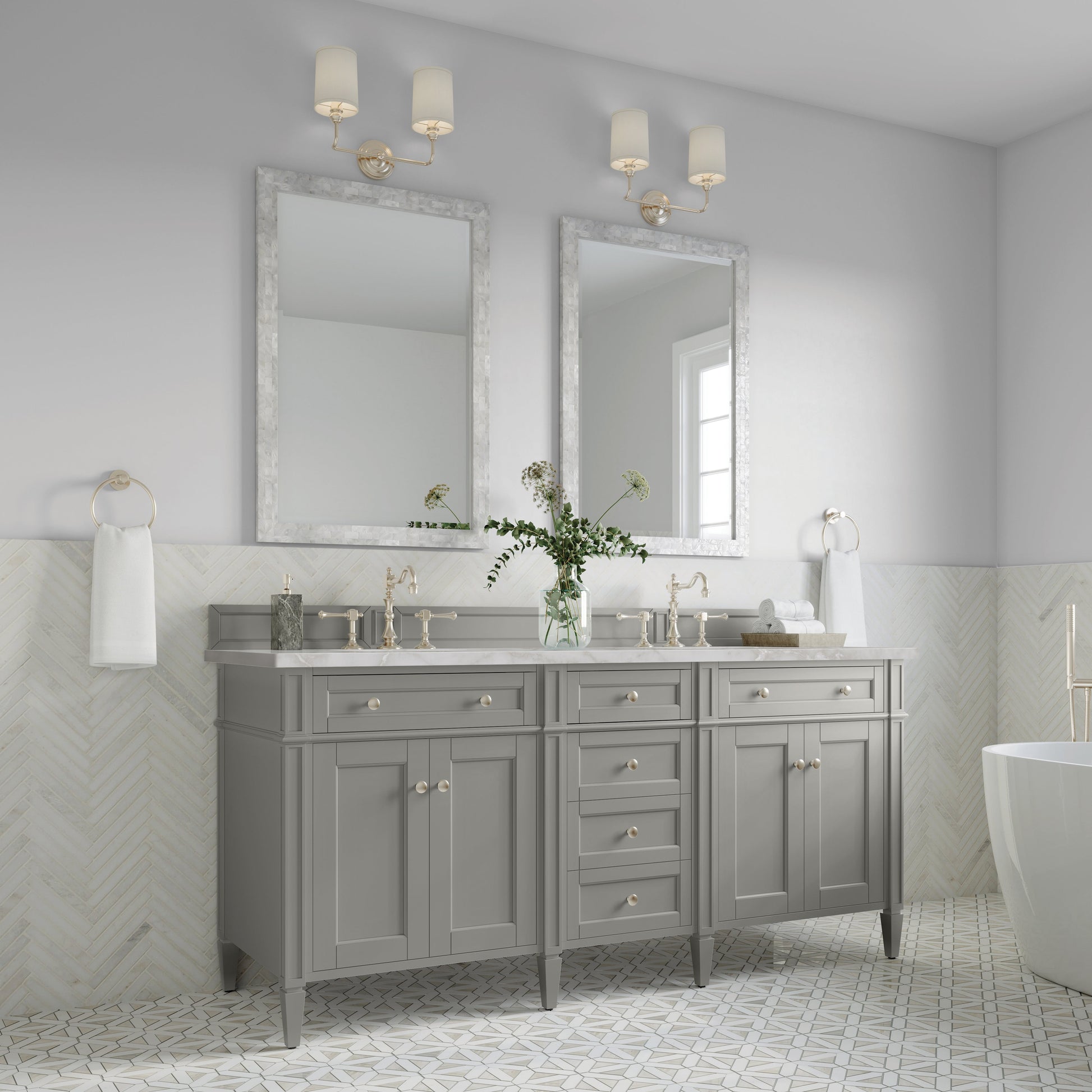 Urban Gray / Victorian Silver - 3 Faucet Holes
