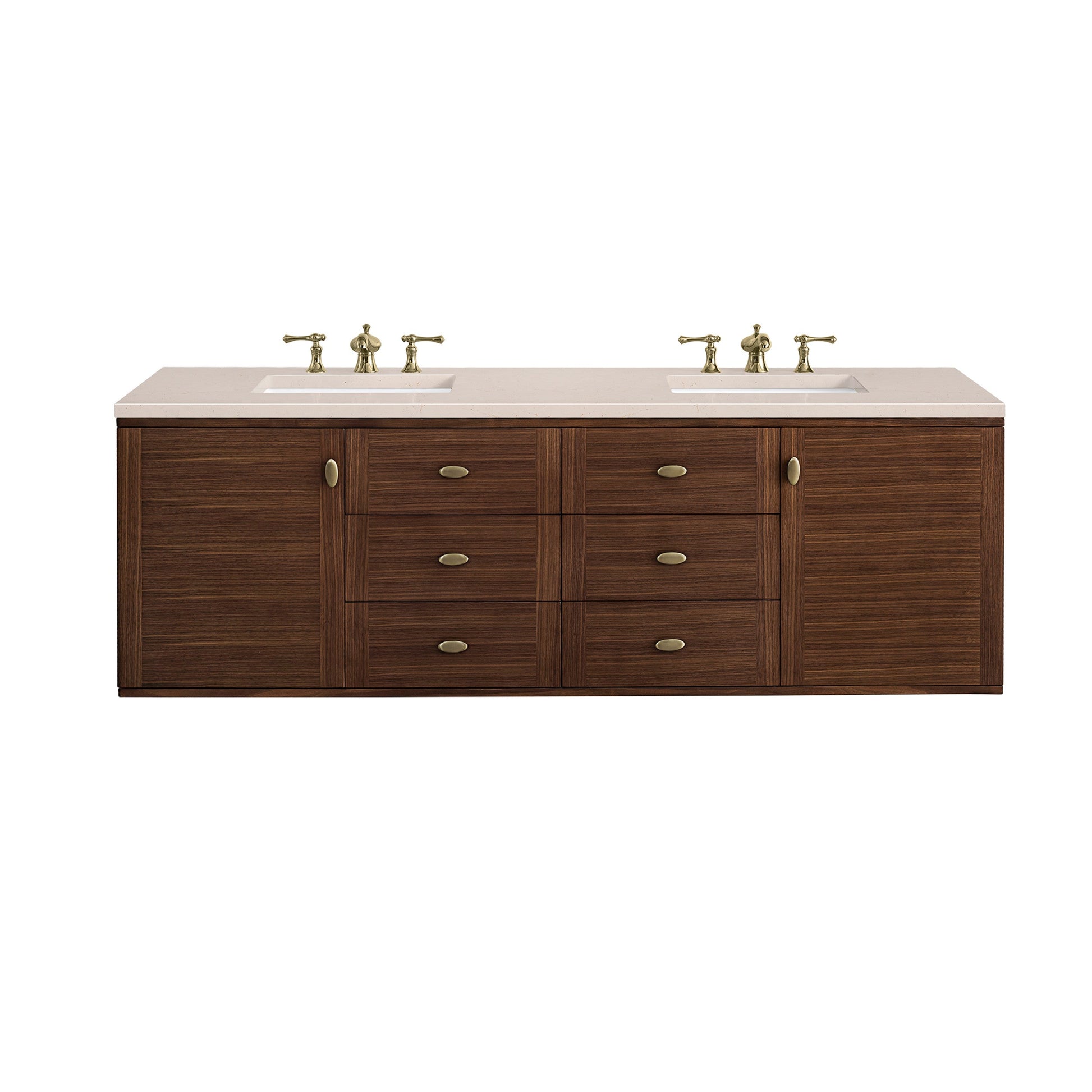 Mid-Century Walnut / Eternal Marfil - 3 Faucet Holes