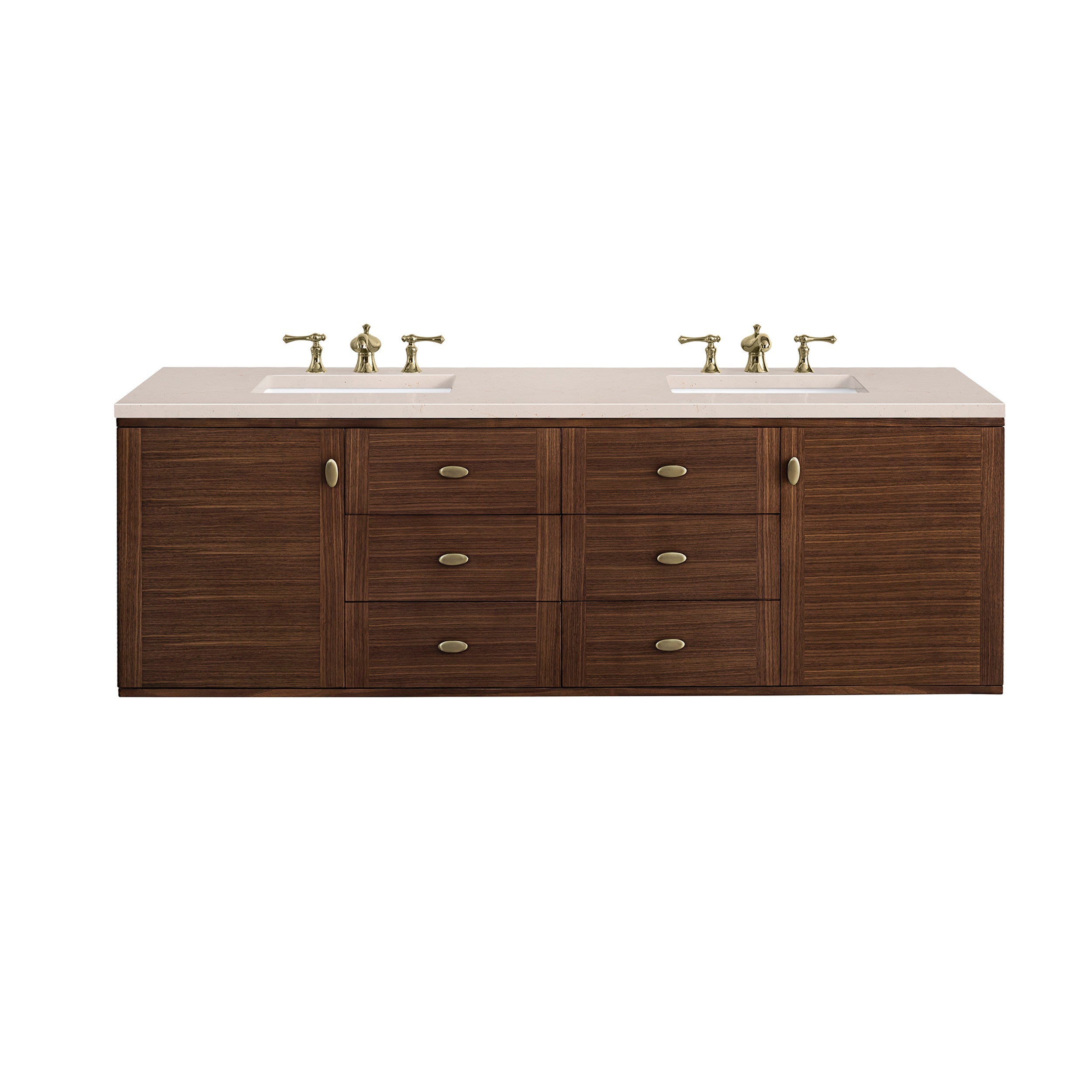 Mid-Century Walnut / Eternal Marfil - 3 Faucet Holes
