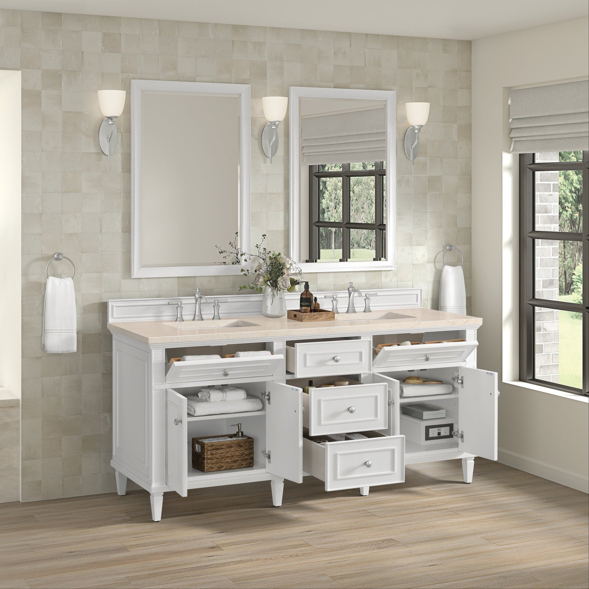 Bright White / Eternal Marfil - 3 Faucet Holes
